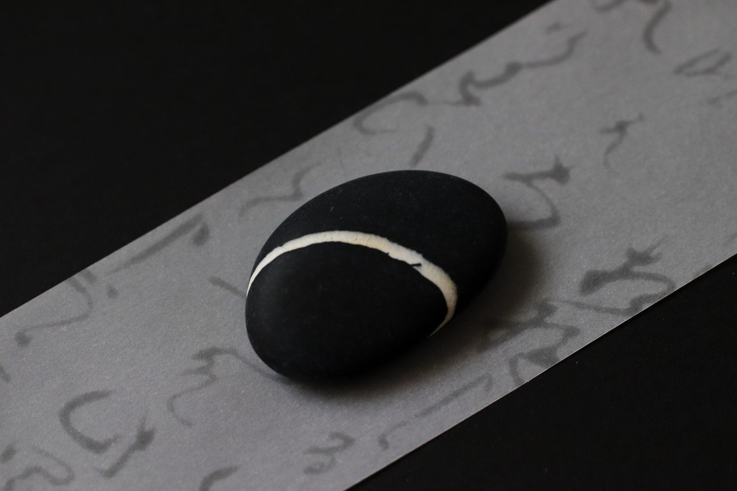 Silent Fragments — Edition 01: Monochrome | Art of Time Tsugaru Stones & Ancient Manuscripts | Set of 5 Hand-Selected Japanese Stones