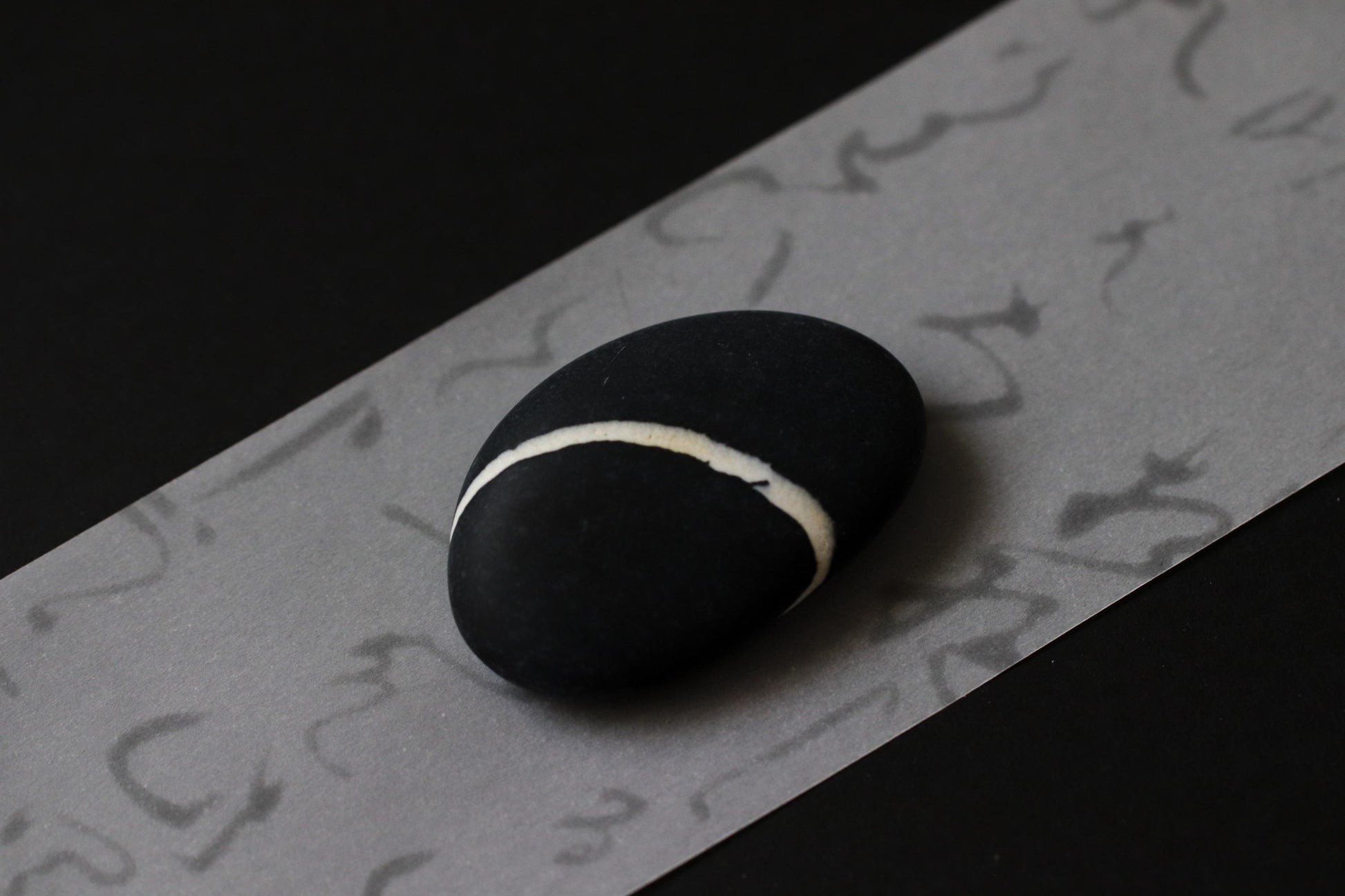Silent Fragments — Edition 01: Monochrome | Art of Time Tsugaru Stones & Ancient Manuscripts | Set of 5 Hand-Selected Japanese Stones