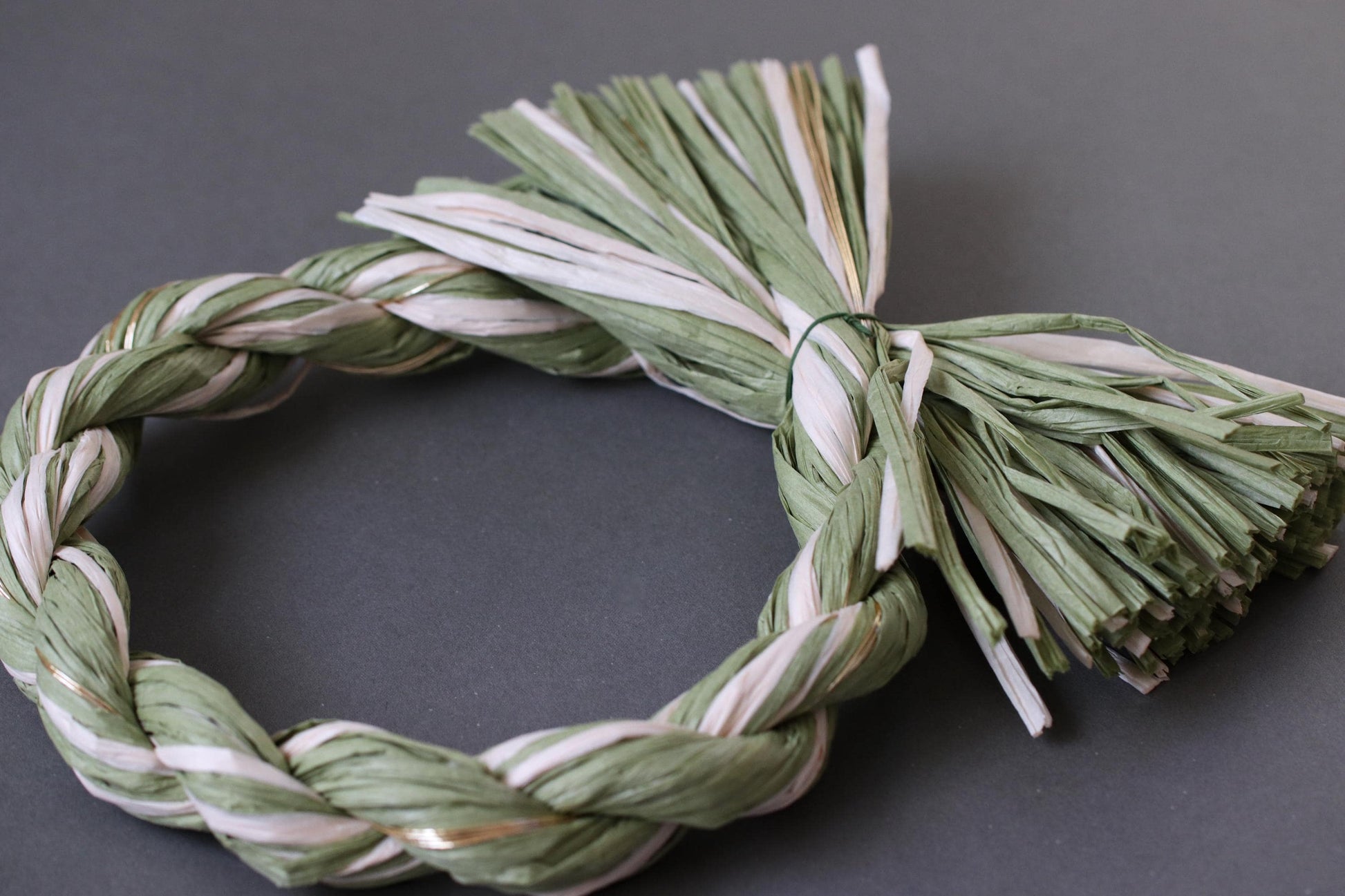 Braided Shimenawa Wreath with Mizuhiki Mix | Japanese Paper Wreath Ring | Minimal Wabi Sabi Door Decor | Handmade Wall Hanging 20cm