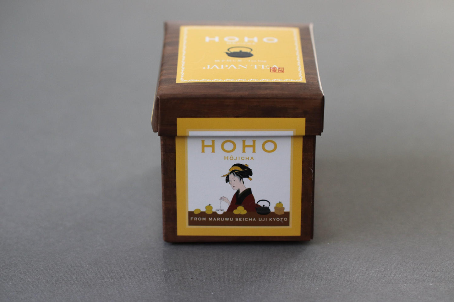 HOHO Yuzu Hojicha Tea Bags 6pcs | Kyoto Uji Roasted Green Tea with Citrus Aroma | Japanese Tea Gift | Retro Tea Box Style Package
