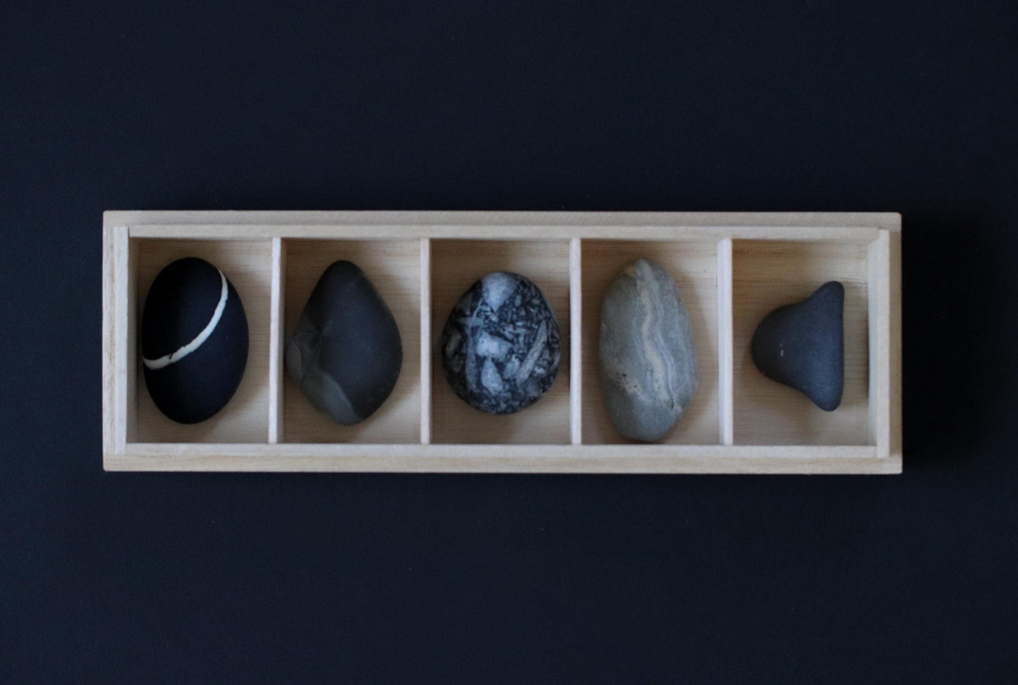 Silent Fragments — Edition 01: Monochrome | Art of Time Tsugaru Stones & Ancient Manuscripts | Set of 5 Hand-Selected Japanese Stones