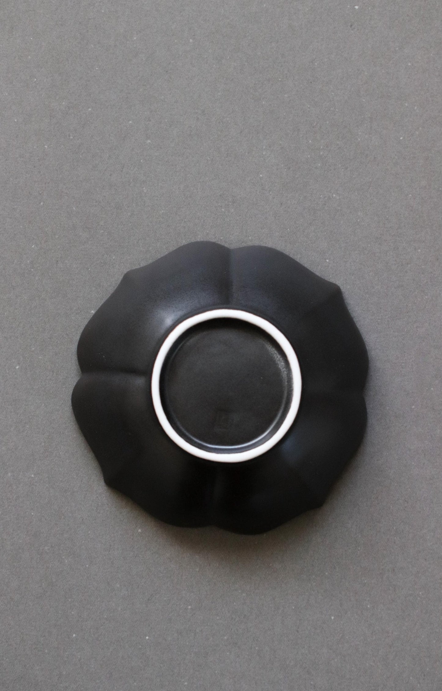 Matte Black Kobachi Small Bowl,Arita Ware Japanese Porcelain, Kikyo Rim Flower Bowl, Appetizer Dessert Dish, Minimal Tableware Made in Japan