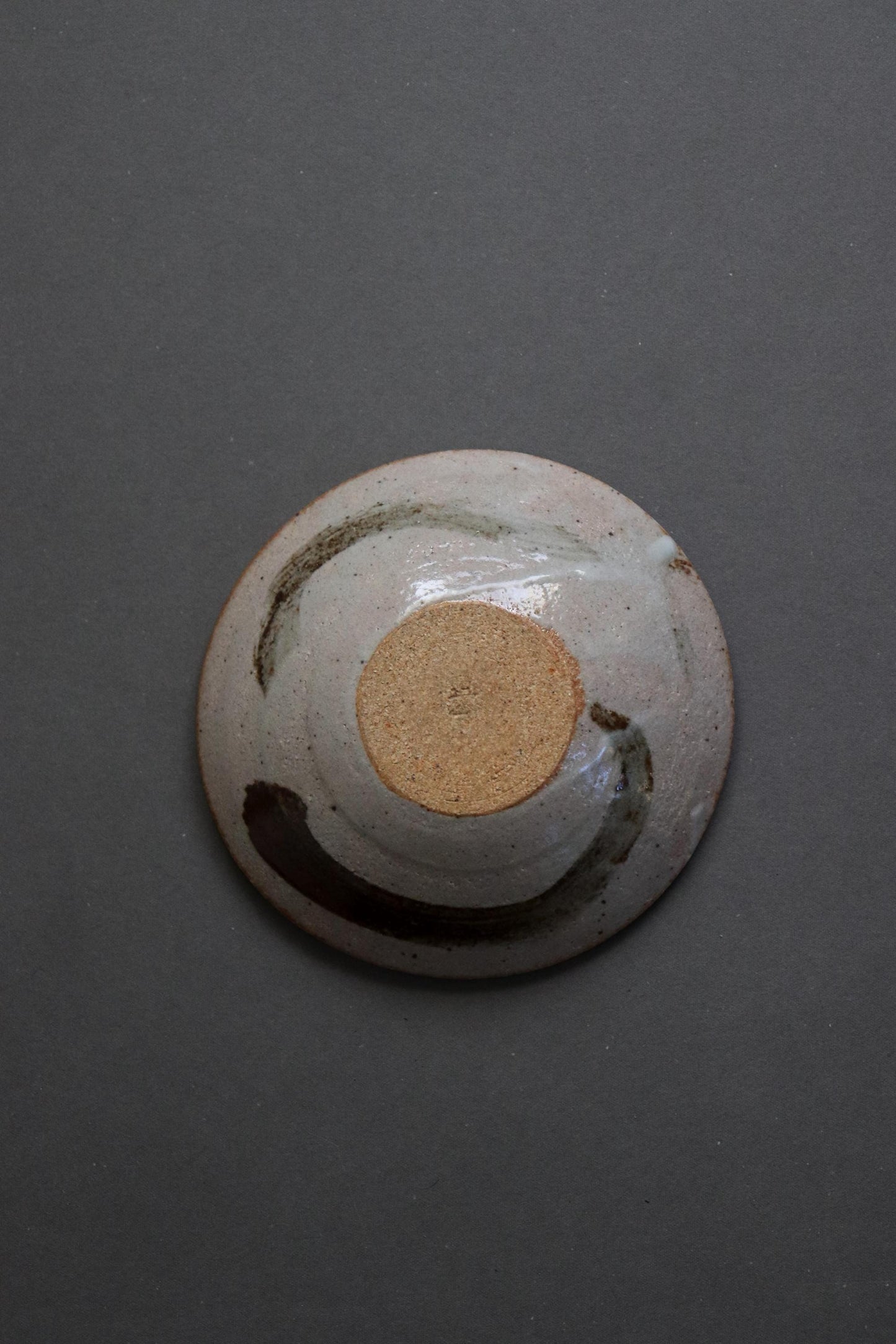 Kitayama Iron Painting Small Bowl | Japanese Pottery Kobachi Bowl 14cm | Rustic Wabi-Sabi Ceramic Dish | Artist Made in Japan