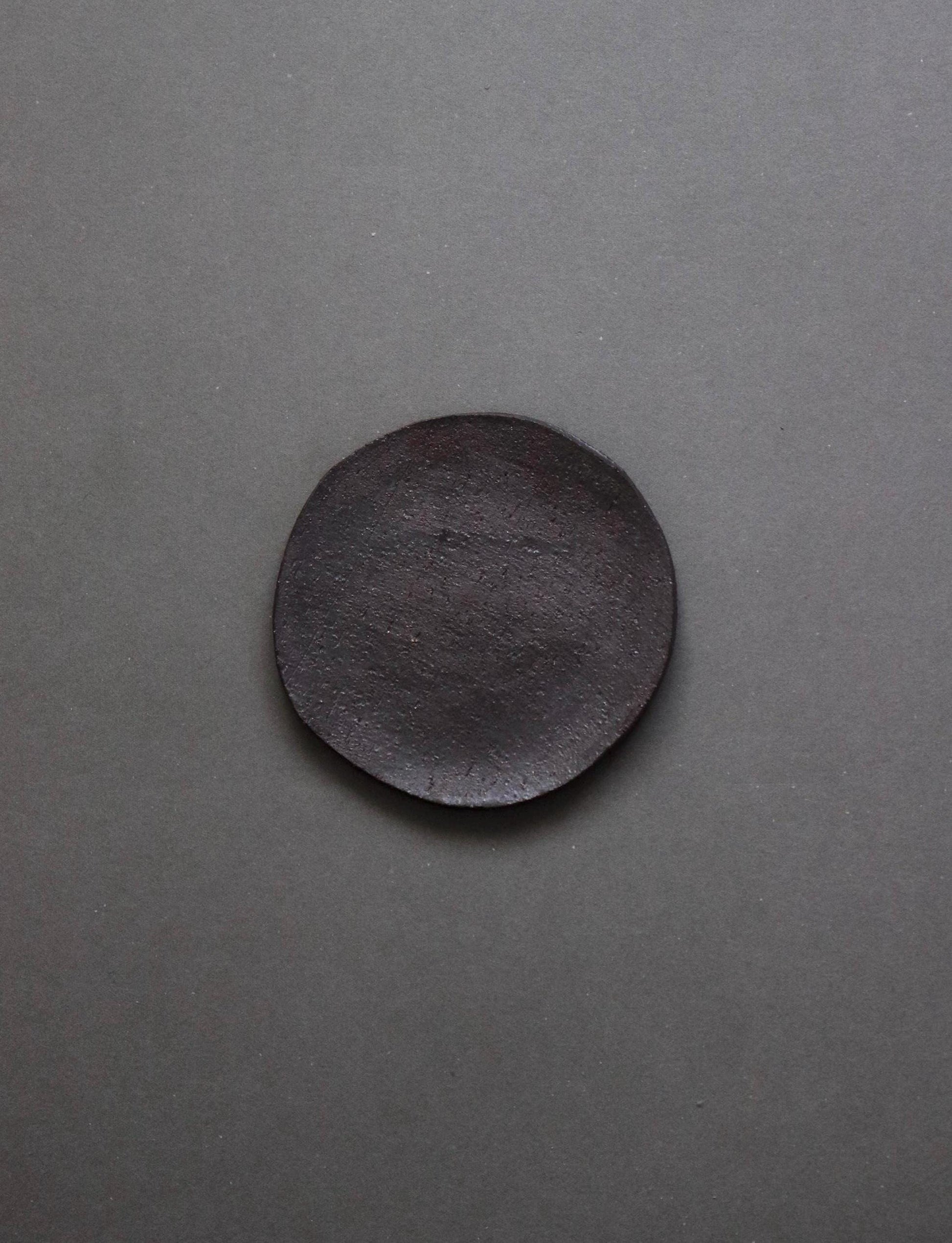 Kitayama Small Plate | Rustic Japanese Pottery Dish | Red Clay Doki Plate 11.8cm | Minimal Wabi-Sabi Plate | Artist Made in Japan