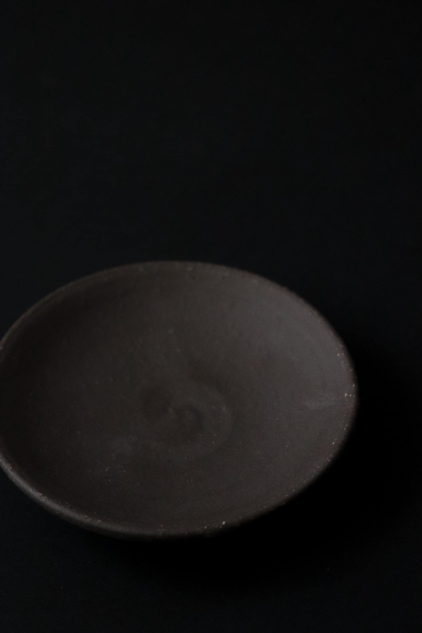 Japanese Black Matte Small Plate, Handcrafted Minimalist Ceramic Saucer, Wabi-Sabi Trinket Dish, Zen Tea Snack Plate, Modern Jewelry Dish