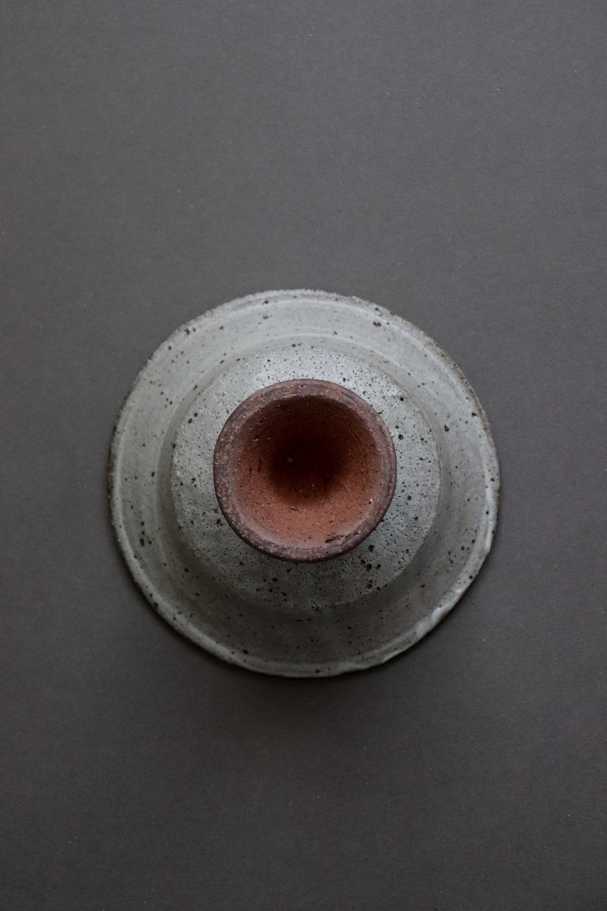 Shigaraki-yaki Ash-Glazed Elevated Pedestal Bowl, Handcrafted Japanese Stoneware, Wabi-Sabi Fruit & Dessert Compote, Zen Serving Dish