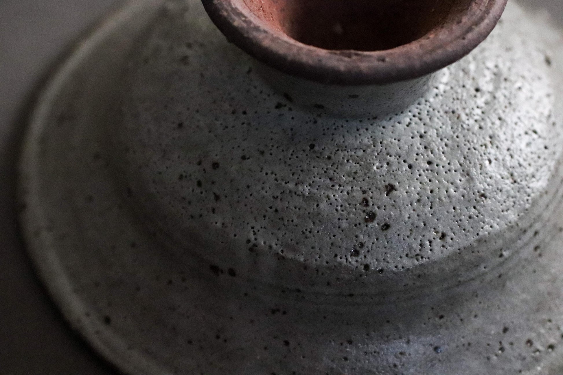 Shigaraki-yaki Ash-Glazed Elevated Pedestal Bowl, Handcrafted Japanese Stoneware, Wabi-Sabi Fruit & Dessert Compote, Zen Serving Dish