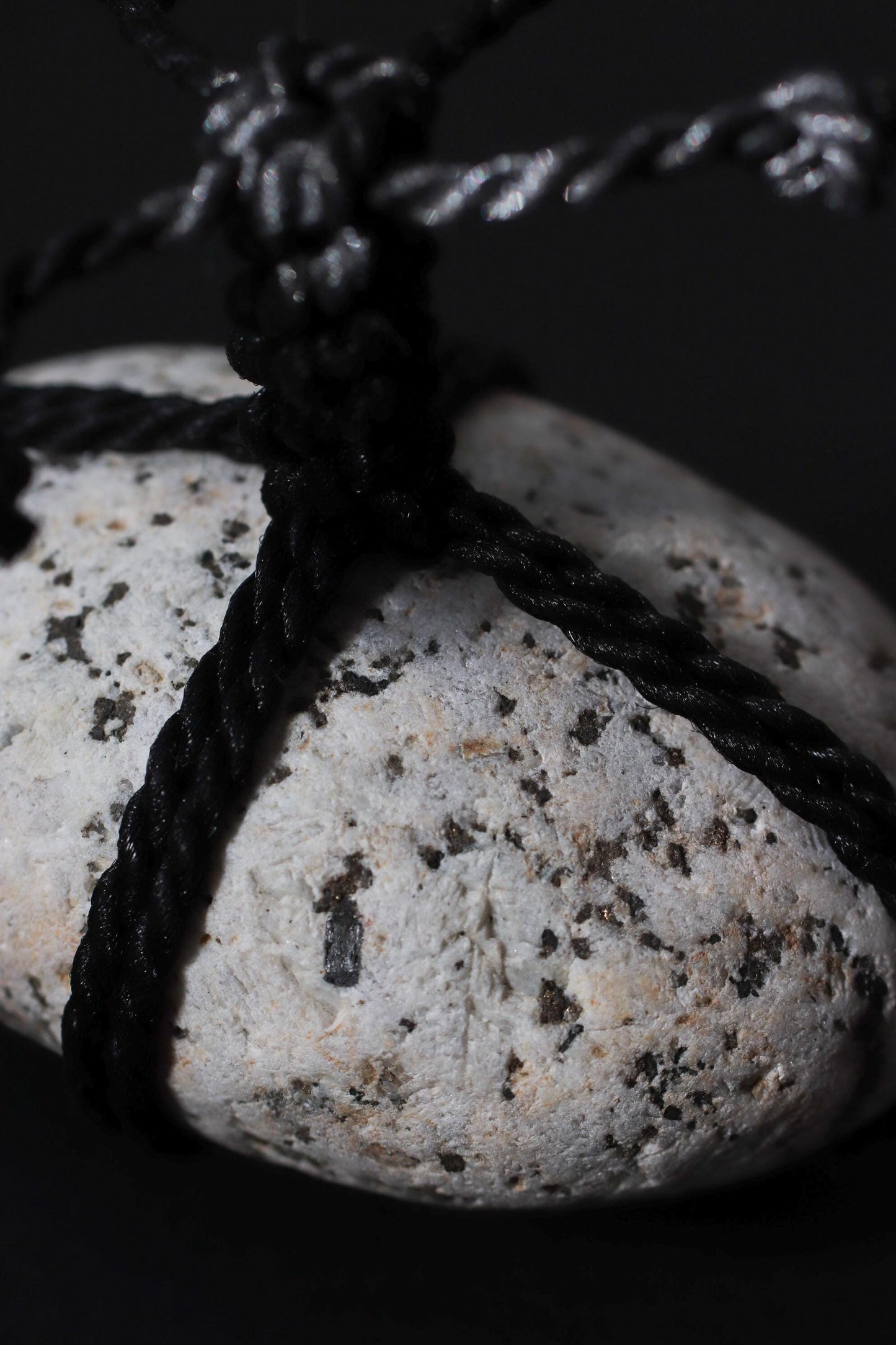Sekimori-ishi Guardian Stone, Himekawa Granite from Niigata Japan, Hand-Tied with Rope, Zen Garden Art,Wabi-Sabi Ritual Object,One-of-a-Kind
