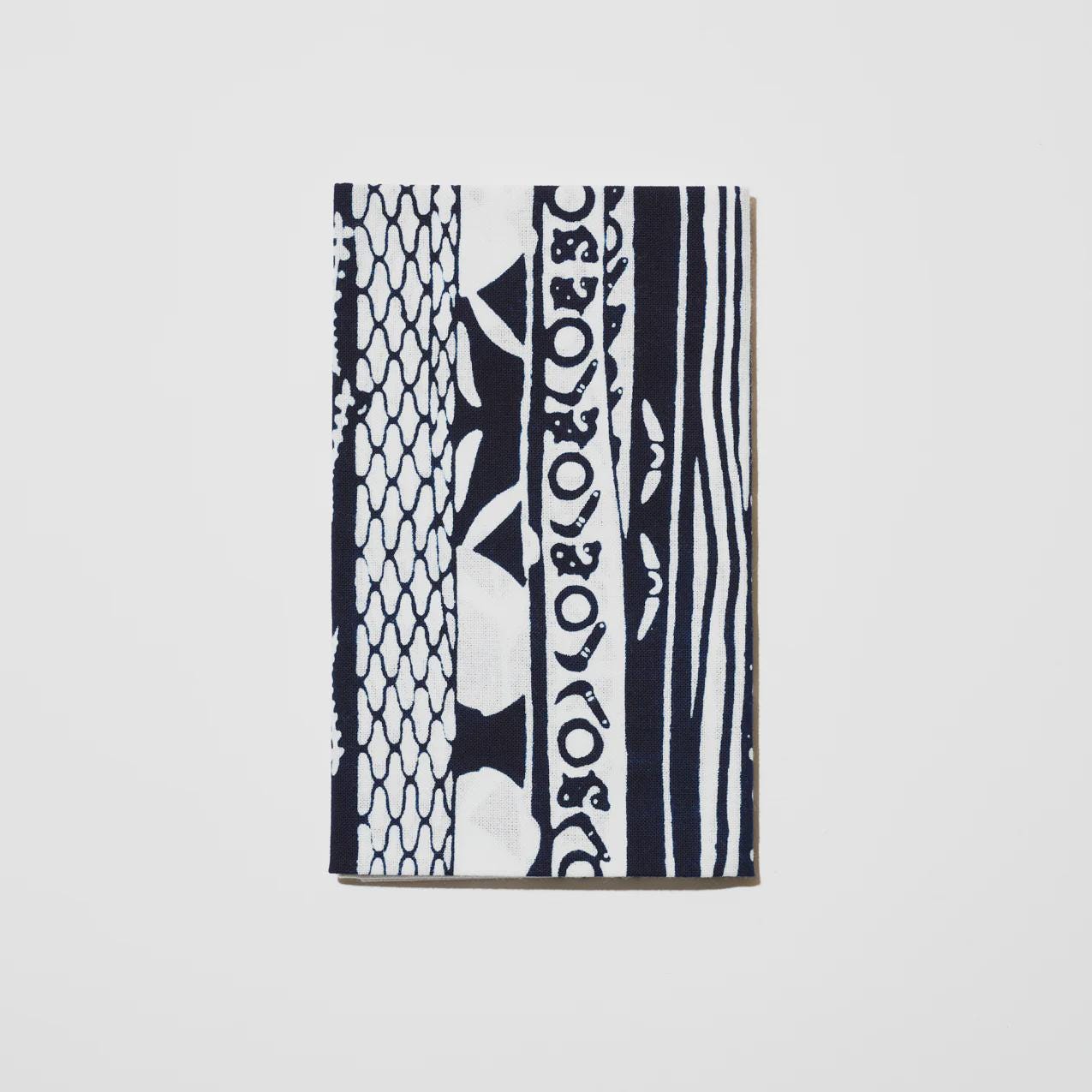 Japanese Tenugui “Yagura” Textile Art Set – Hand-Dyed Chusen Cotton + Hinoki Tapestry Rod / Made in Japan