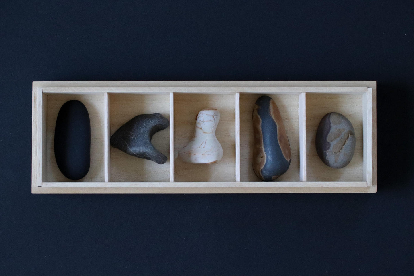 Silent Fragments — Edition 01: Monochrome | Art of Time Tsugaru Stones & Ancient Manuscripts | Set of 5 Hand-Selected Japanese Stones