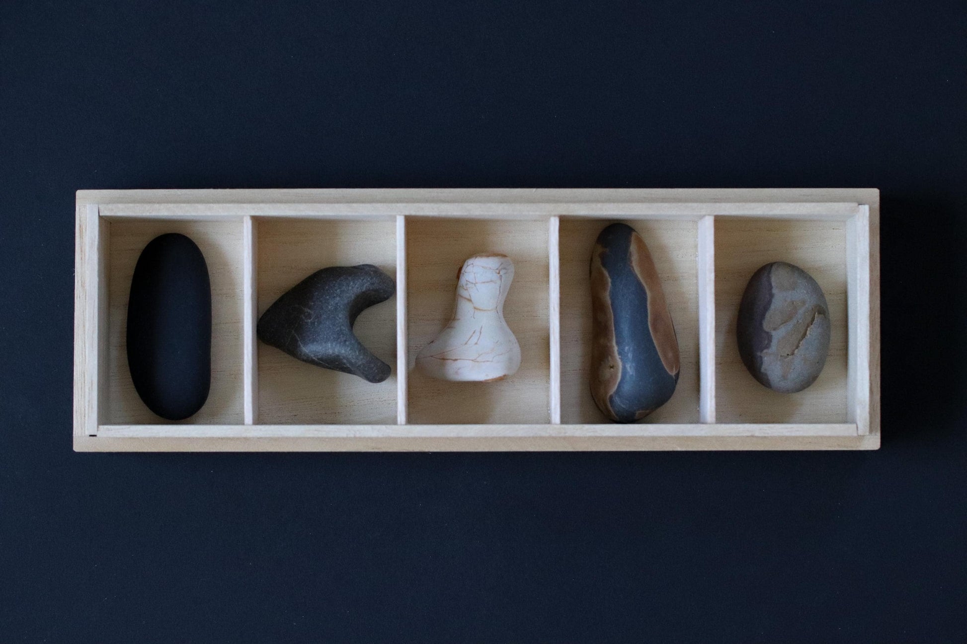 Silent Fragments — Edition 01: Monochrome | Art of Time Tsugaru Stones & Ancient Manuscripts | Set of 5 Hand-Selected Japanese Stones