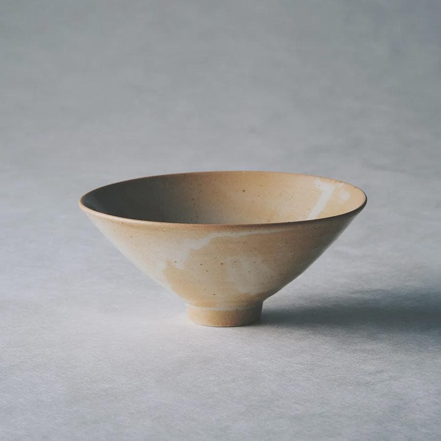TOU Japanese Rice Bowl Chawan 13cm, Lightweight Ceramic Bowl, Shigaraki Clay Stoneware, Minimal Modern Japanese Tableware, Handmade Japan