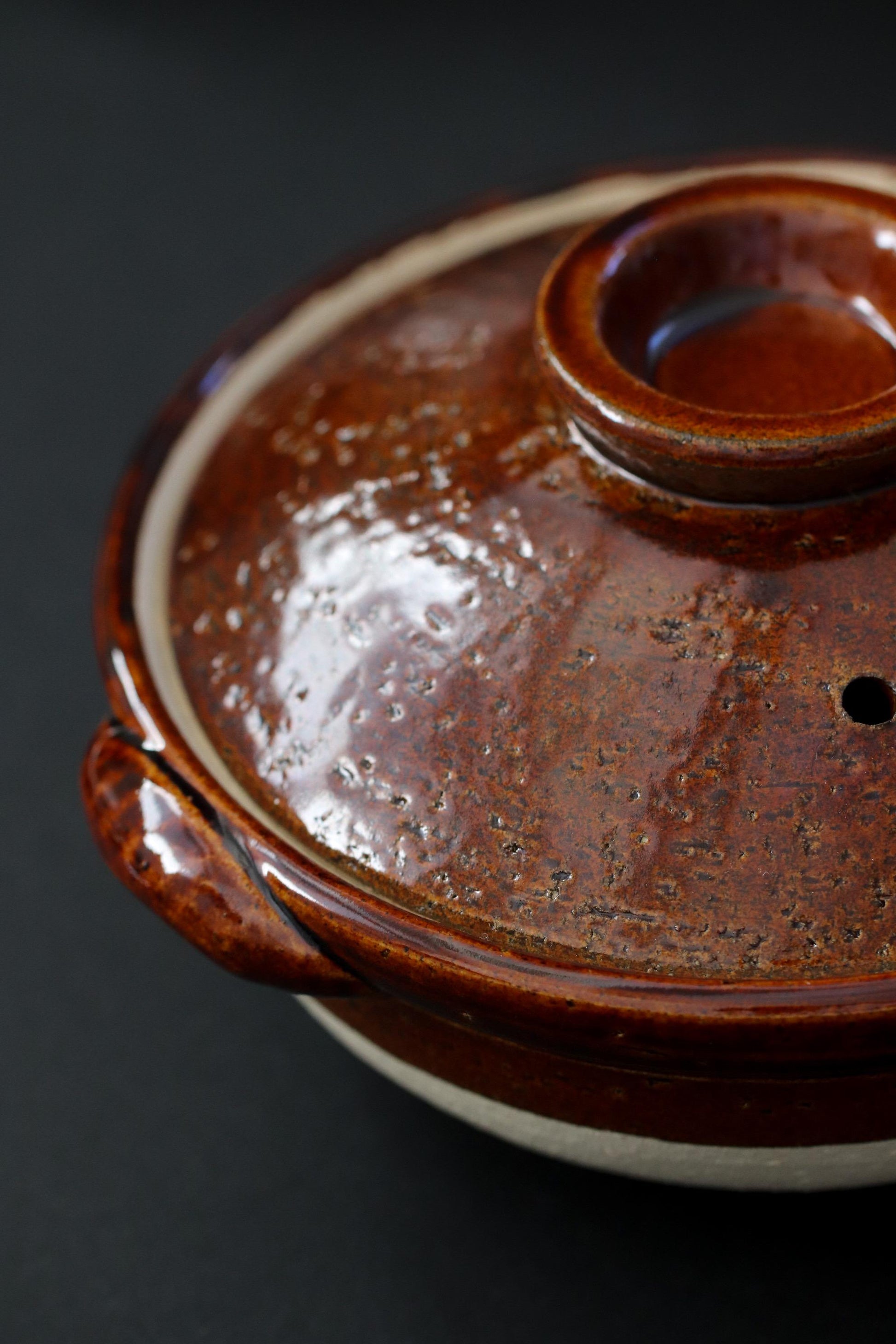 TOJIKI Ko-Iga Donabe Clay Pot No.6, Japanese Hot Pot for One 600cc, Iga Heat Retaining Earthenware, Stovetop Nabe Pot, Made in Japan