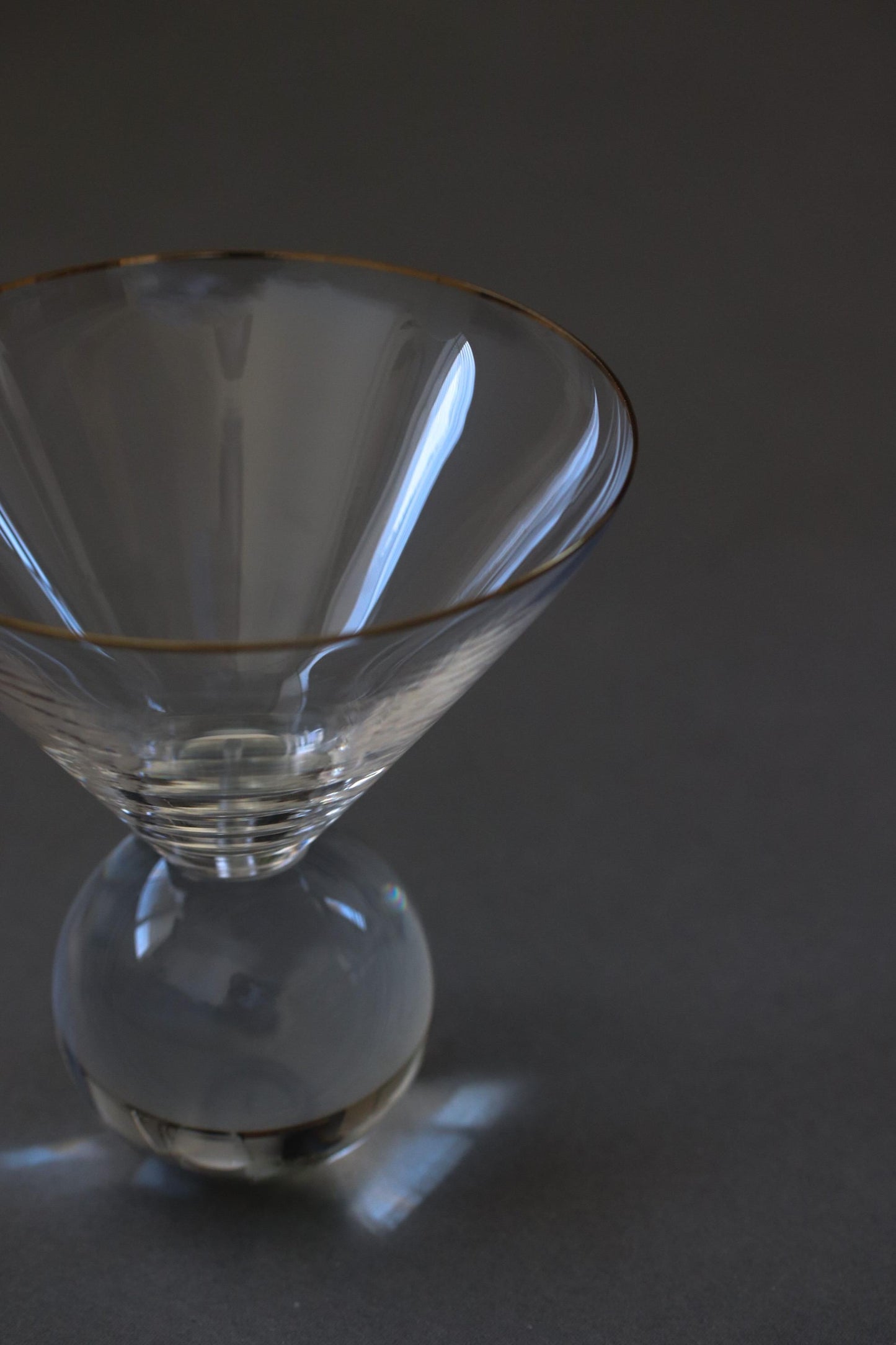Gold Rim Glass Incense Holder, Sculptural Sphere Base Incense Stand, Minimal Modern Japanese Style, Clear Glass Burner Tray with box