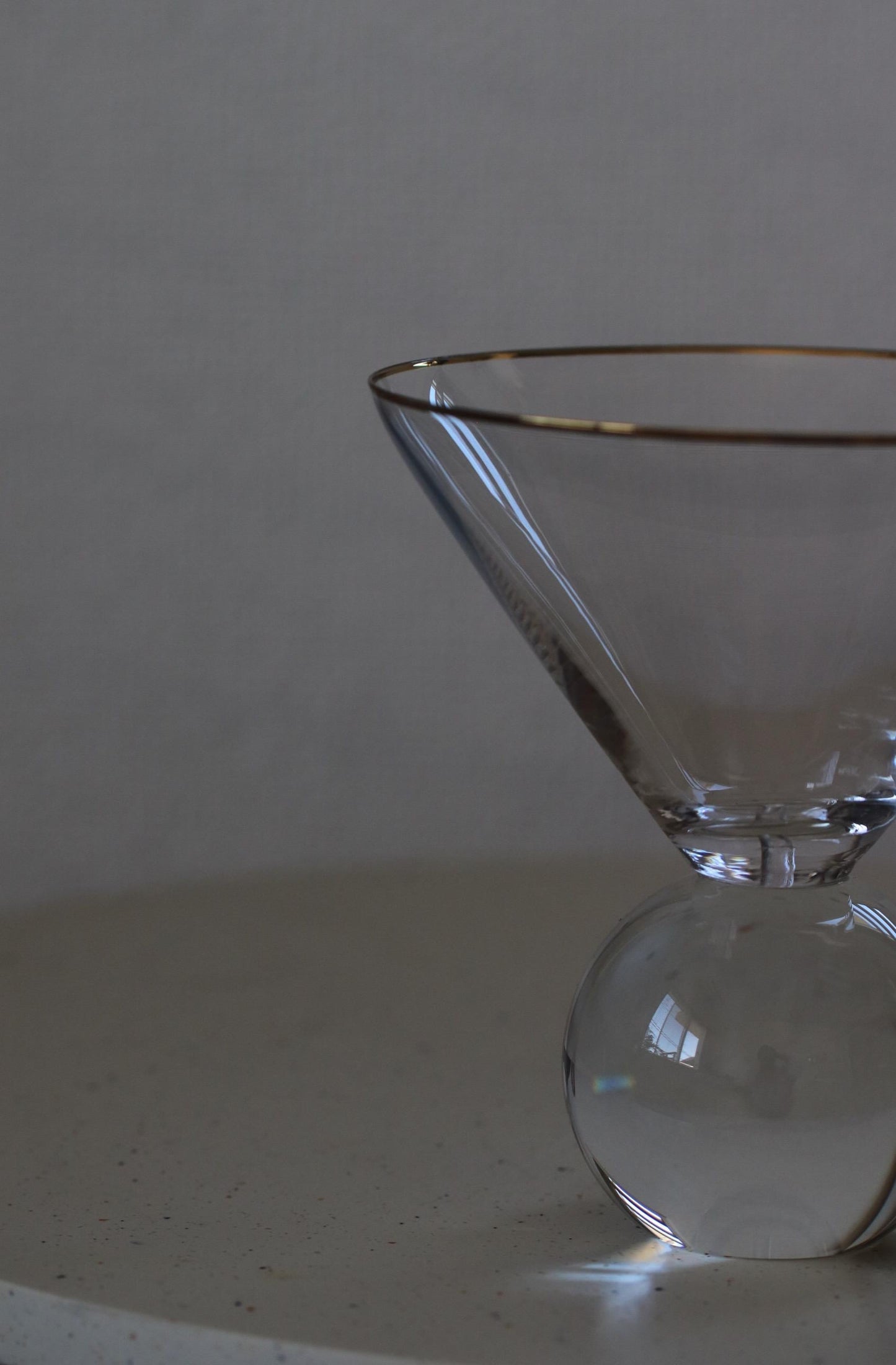 Gold Rim Glass Incense Holder, Sculptural Sphere Base Incense Stand, Minimal Modern Japanese Style, Clear Glass Burner Tray with box