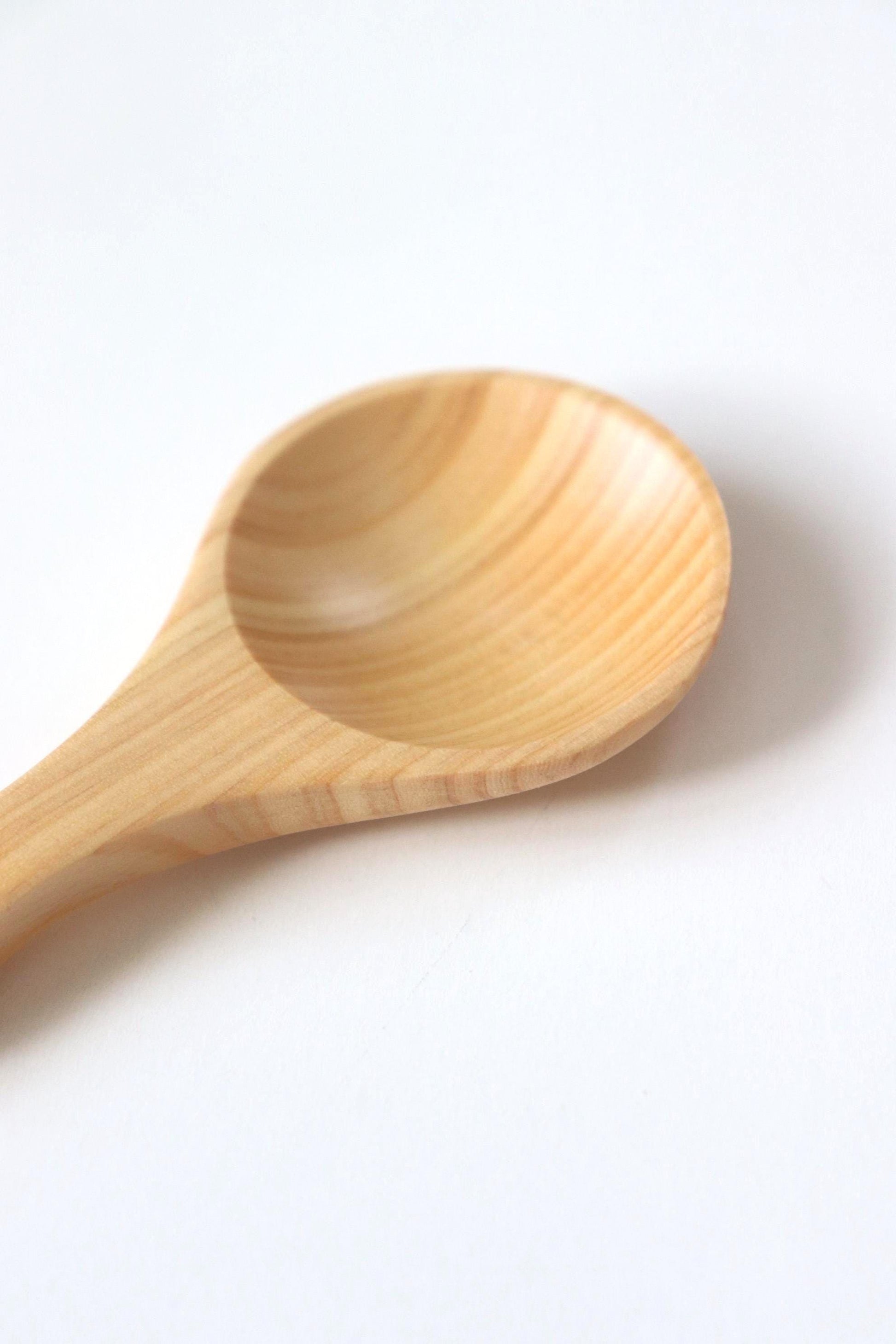 Japanese Hinoki Tea Scoop | Handmade Wooden Tea Spoon | Cypress Wood Chasaji | Minimal Japanese Kitchen Tool