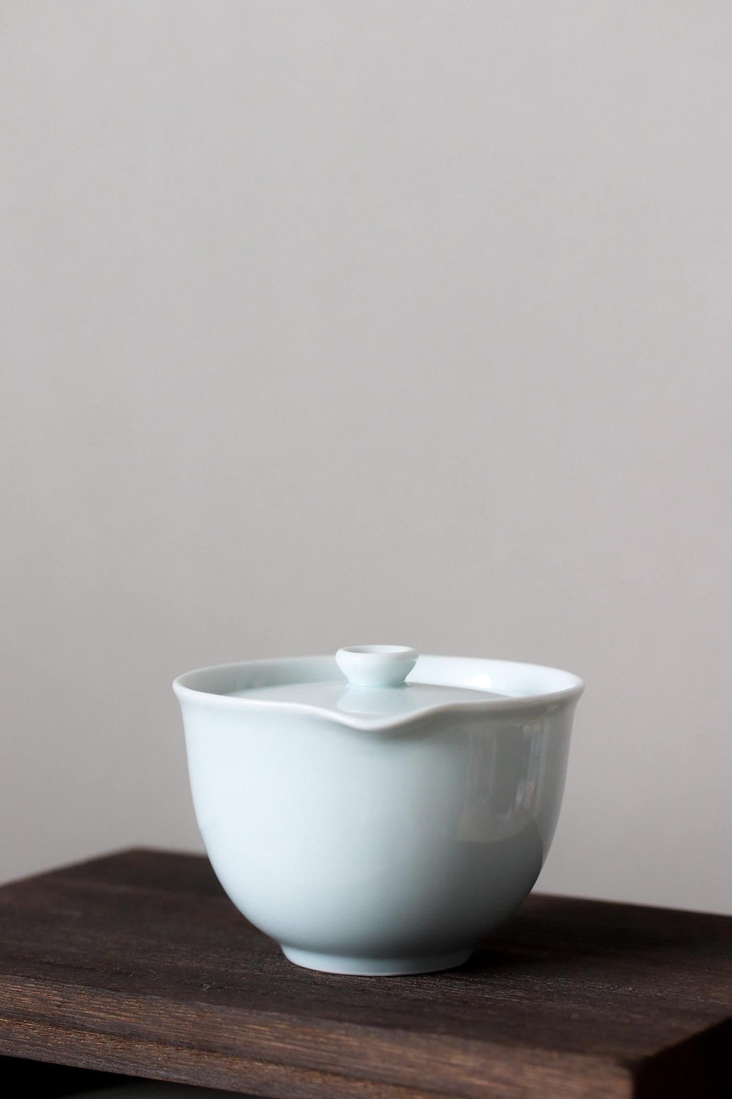 Japanese Seihaku Porcelain Houhin Teapot with Gift Box, Minimalist Blue-White Tea Pot, 160cc Mino Ware Kyusu, Made in Japan
