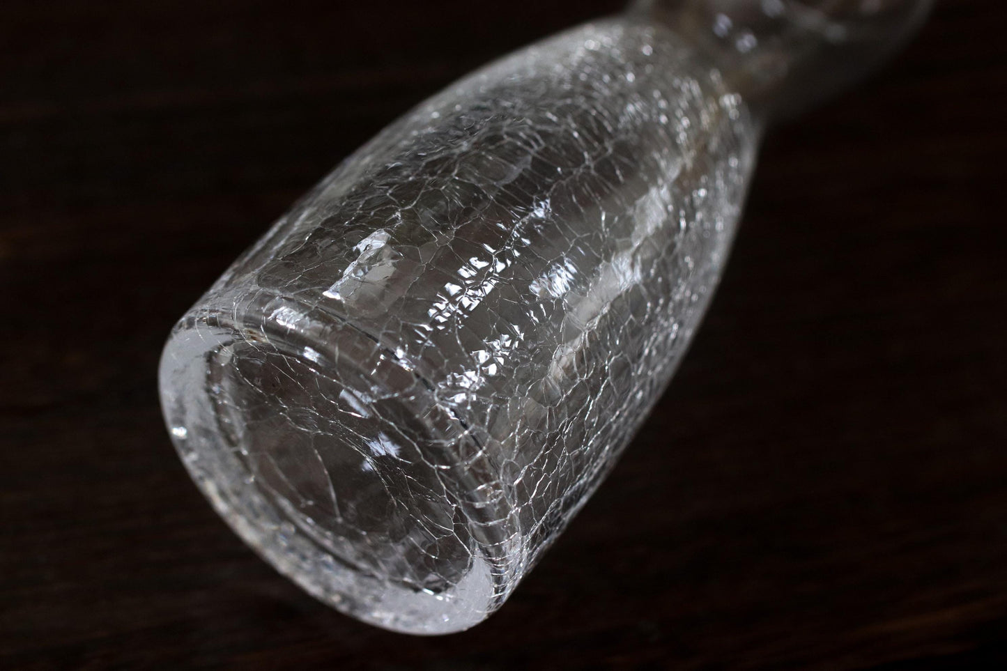 Luxury Japanese Hibi Glass Sake Set, Cracked Ice Tokkuri & Guinomi, Artisan Glassware, Elegant Cold Sake Carafe, Made in Japan