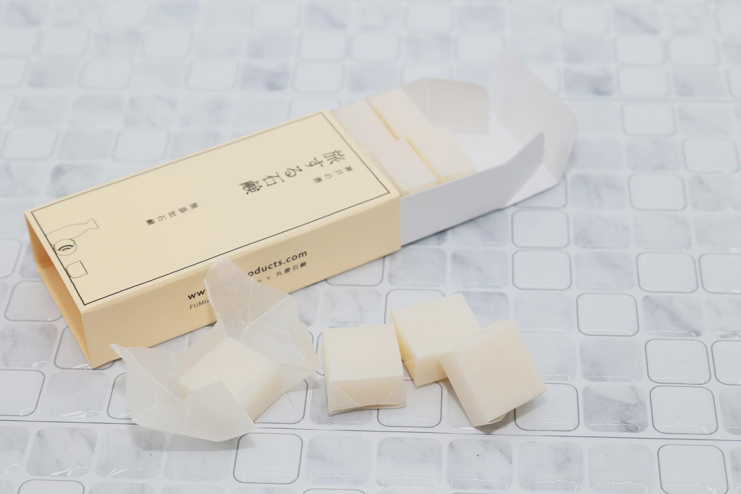 Japanese Travel Bead Soap – Sake Infusion Cold Process Hinoki Aroma 16 Beads Portable Mini Soap Made in Japan