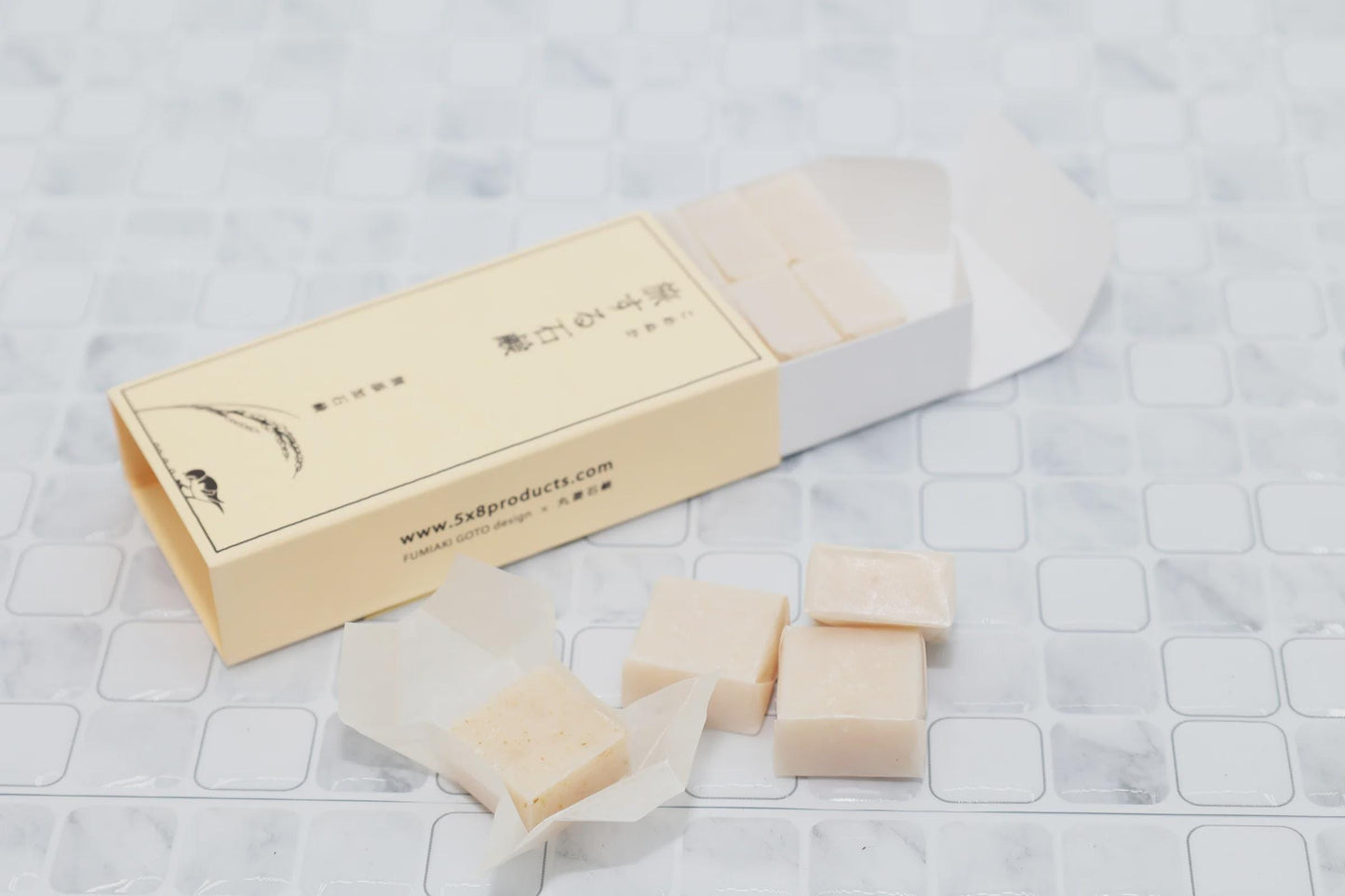 Japanese Rice Bran Travel Soap – Komenuka Mini Soap Beads (16 pcs) – Cold Process, Fragrance-Free, Gentle Face & Body Cleanser