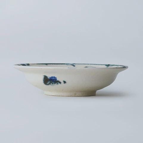 TOU Gosu-e 5 Sun Plate 16cm, Japanese Cobalt Blue Pattern Ceramic Plate, Shigaraki Clay Stoneware, Small Serving Plate, Handmade Japan