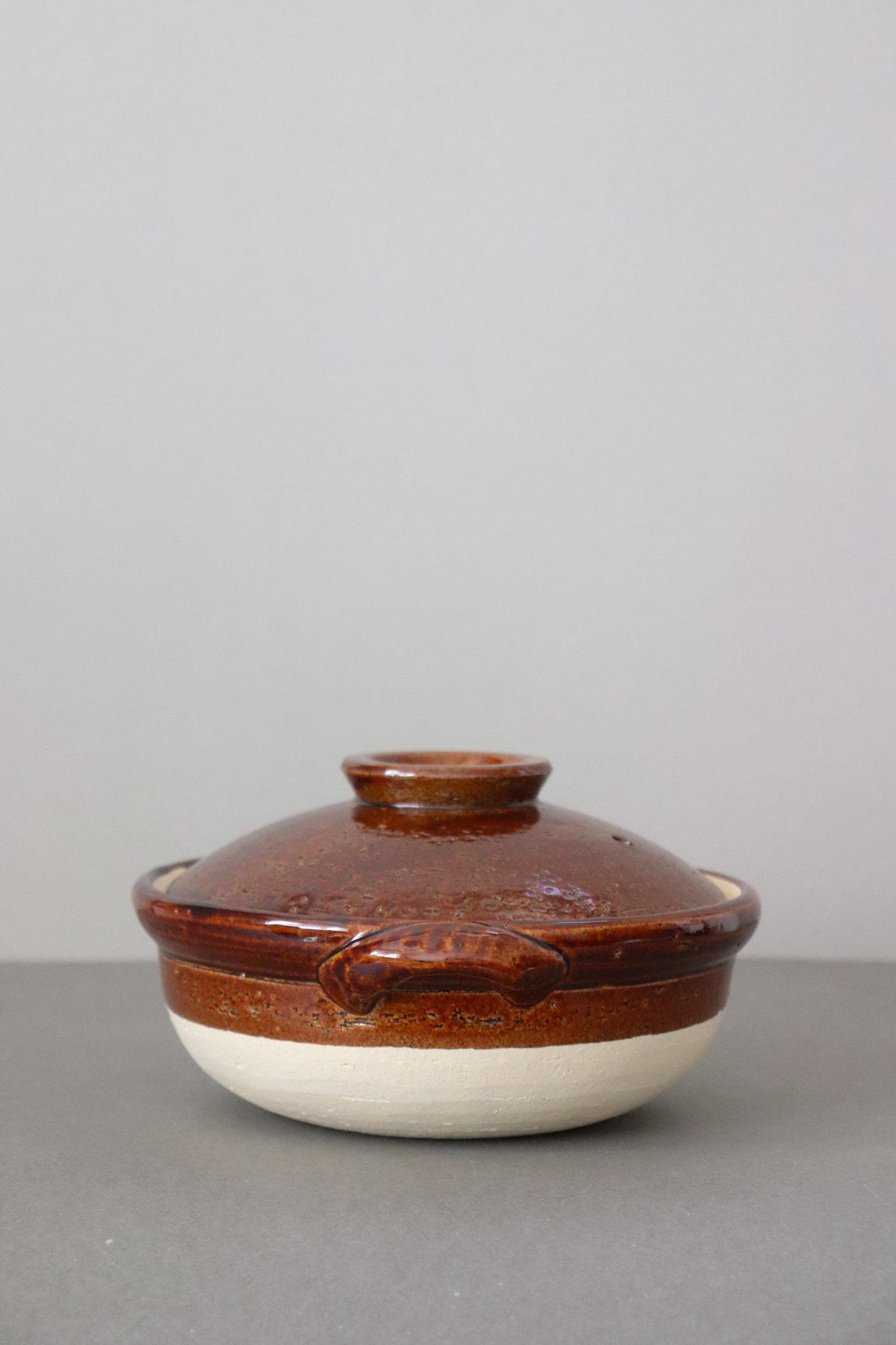 TOJIKI Ko-Iga Donabe Clay Pot No.6, Japanese Hot Pot for One 600cc, Iga Heat Retaining Earthenware, Stovetop Nabe Pot, Made in Japan