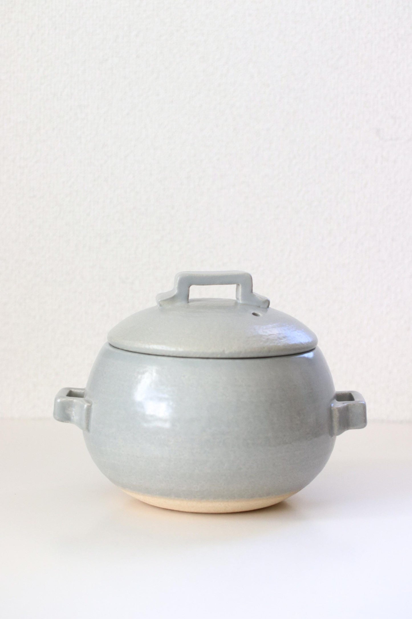 TOJIKI Gray Japanese Rice Pot Donabe 3 Cup, Banko Ware Clay Rice Cooker, Direct Flame Pot with Lid, 25-Min Easy Rice, Made in Japan