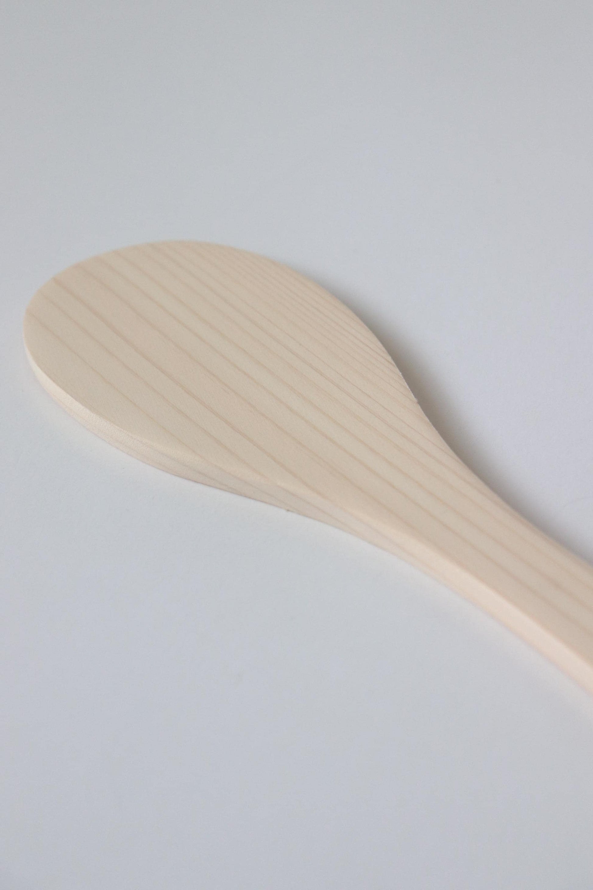Japanese Hinoki Wooden Rice Paddle – HINOKI KITCHEN Series | Natural Wood Shamoji | Gentle Grip | Made in Japan