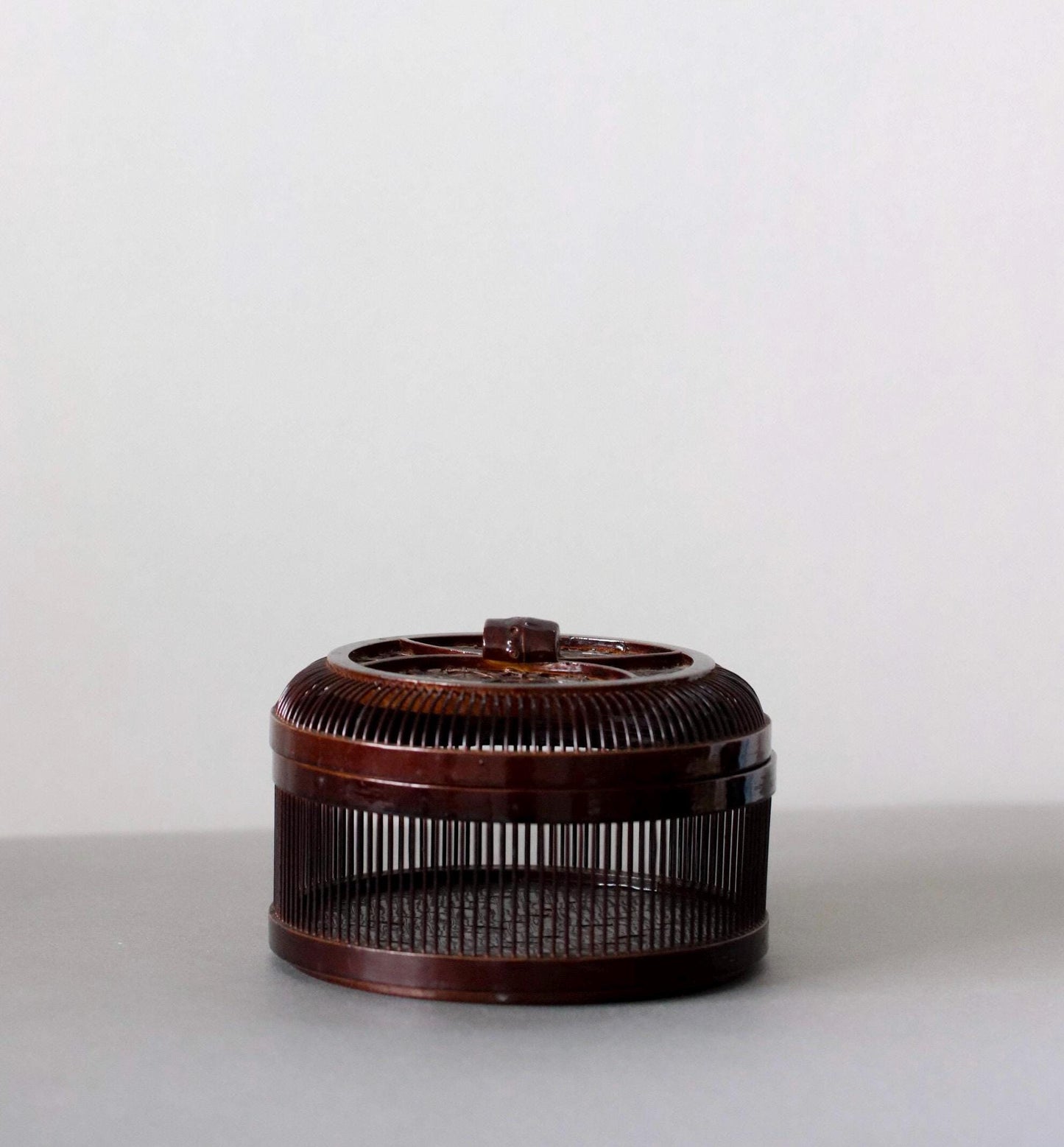 Vintage Japanese Bamboo Sweet Box, Traditional Wagashi Container, Tea Ceremony Kashiki Basket, Handmade Bamboo Storage Box