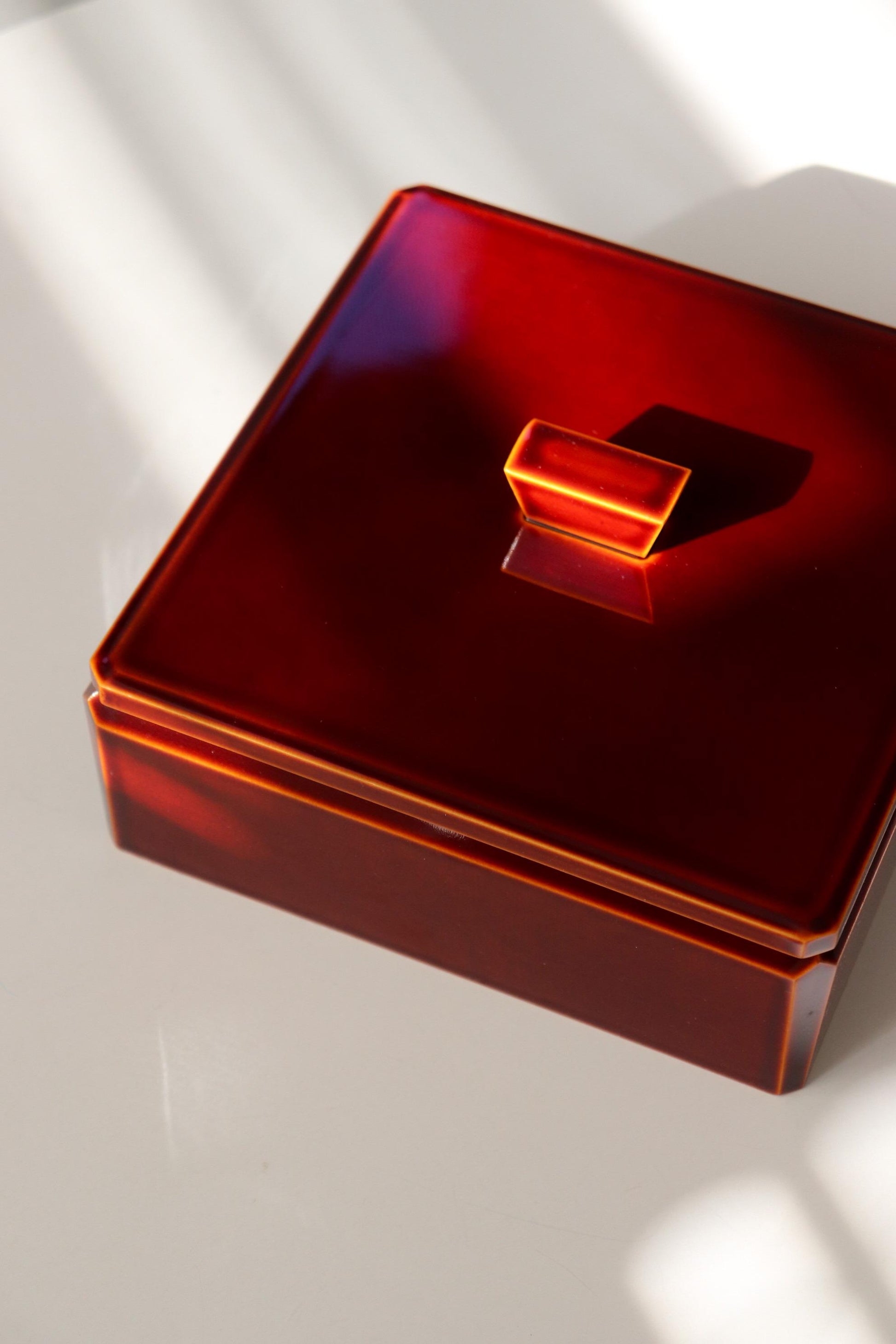 Vintage Hida Takayama Lacquer Sweet Box Japanese Urushi Kashiki Candy Box Traditional Red Lacquer Wagashi Container | Tea Ceremony Tableware