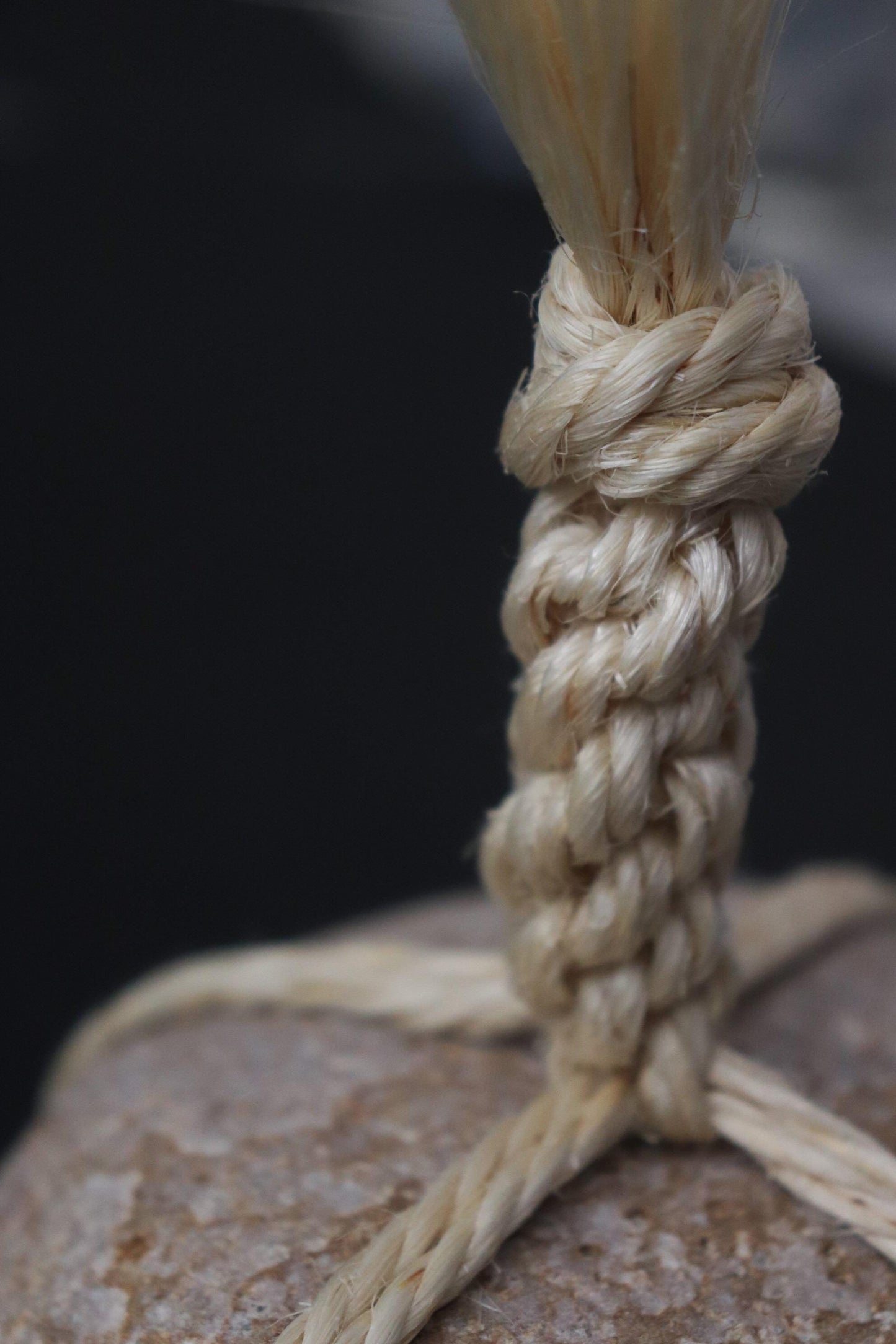 Sekimori Ishi – Himekawa Yakuseki Guardian Stone with Sisal Rope | Japanese Zen Boundary Object | Natural Stone Decor