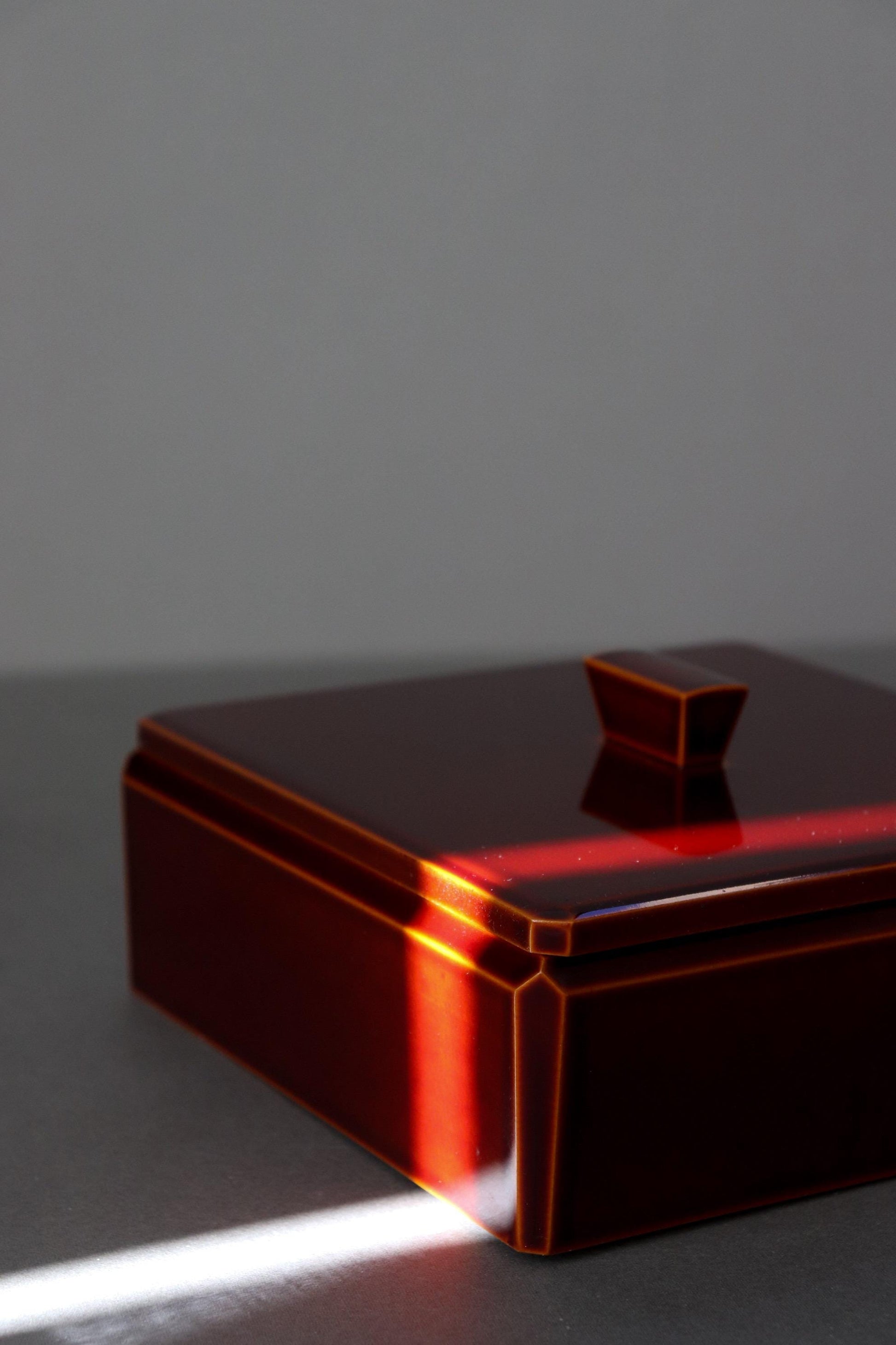 Vintage Hida Takayama Lacquer Sweet Box Japanese Urushi Kashiki Candy Box Traditional Red Lacquer Wagashi Container | Tea Ceremony Tableware