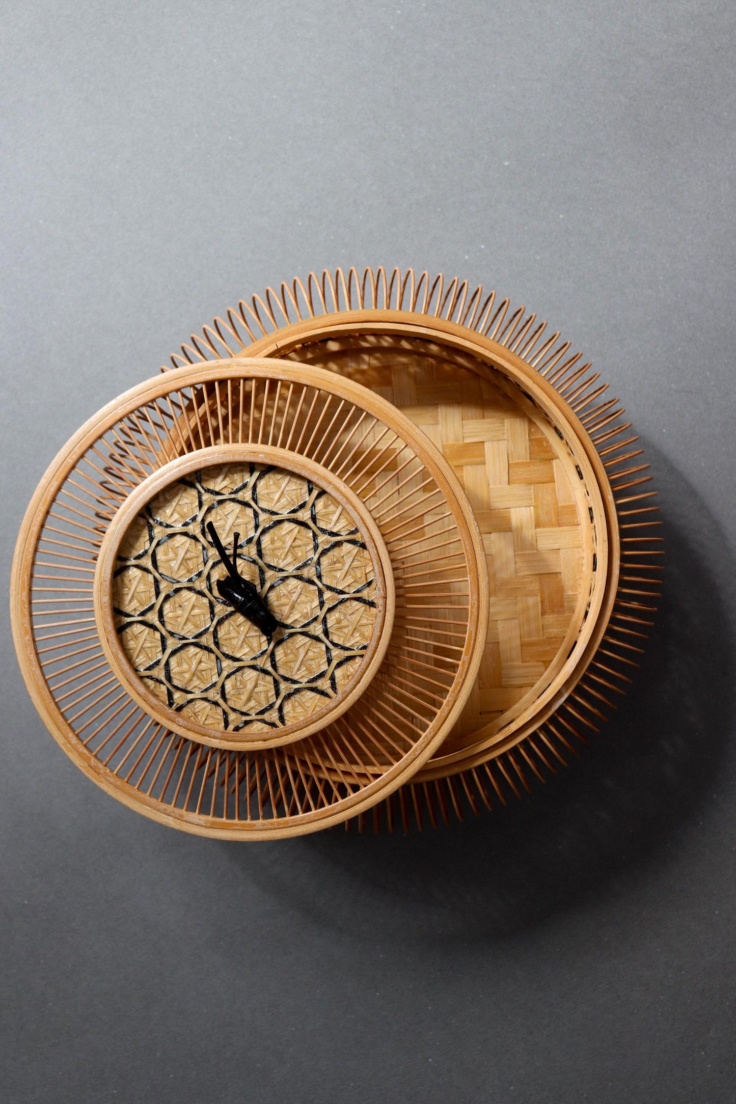 Suruga Bamboo Basket Vintage Japanese Takezaiku Handmade Storage Box Signed Suzuki Kikujirō Wabi Sabi Decor