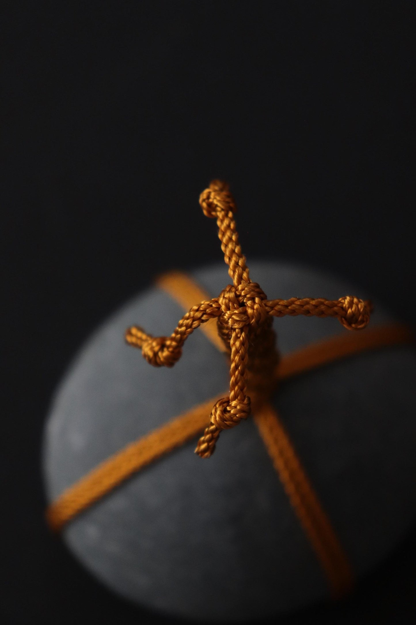 Sekimori Ishi Japanese Stone Marker Edo Braided Cord Niigata Stone Zen Decor Wabi Sabi Object Minimal Sculpture