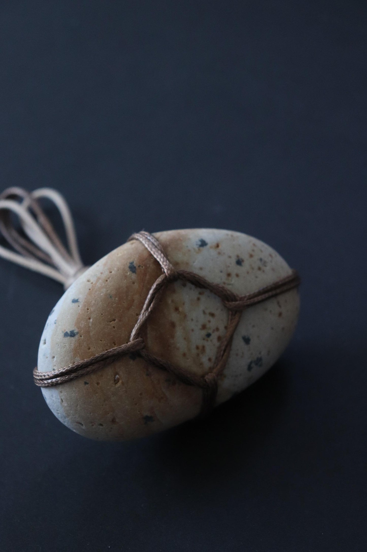 Sekimori Ishi Japanese Stone Marker Two Tone Cord Niigata Stone Zen Decor Wabi Sabi Object Minimal Sculpture
