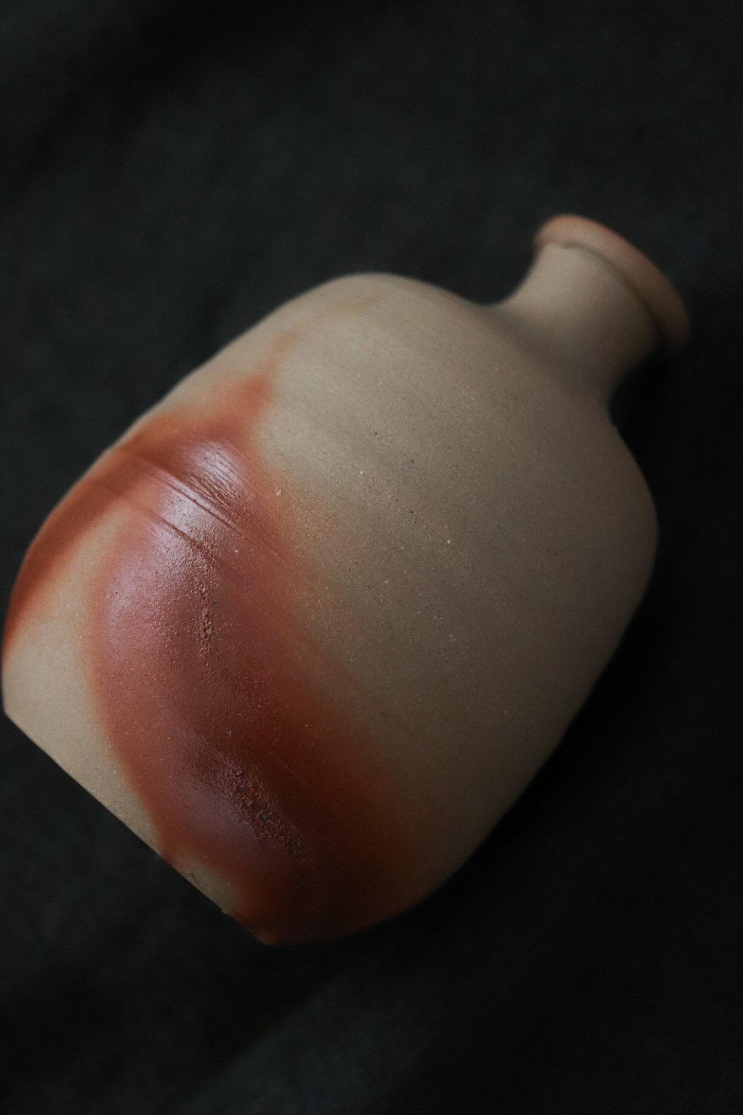Bizen Ware Sake Set by Yasuyuki Takeuchi Tokkuri and Guinomi Handmade Japanese Pottery Artisan Ceramic Wabi Sabi