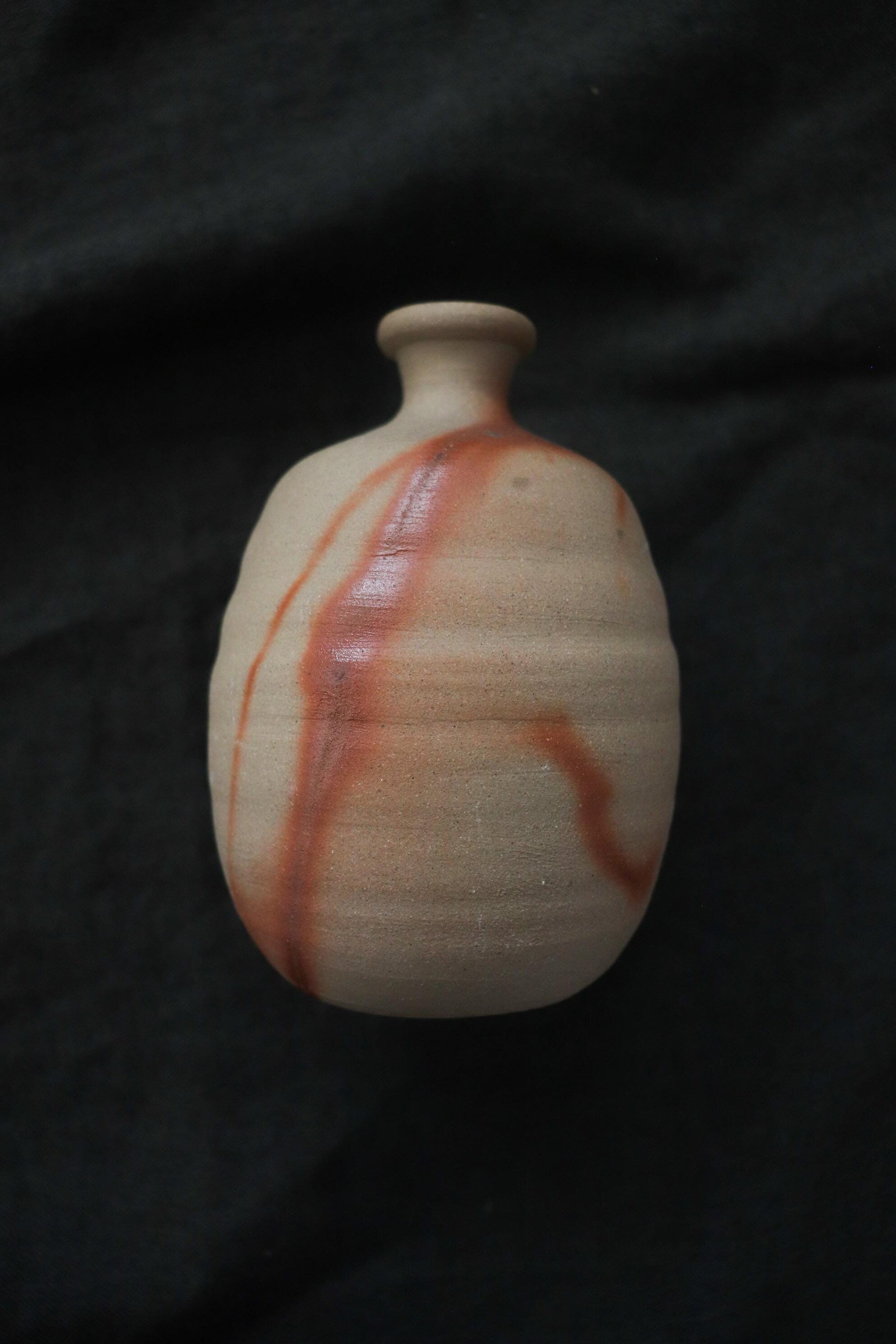 Bizen Ware Tokkuri by Yasuyuki Takeuchi, Japanese Sake Bottle, Handmade Pottery, One of a Kind, Wabi Sabi Ceramic