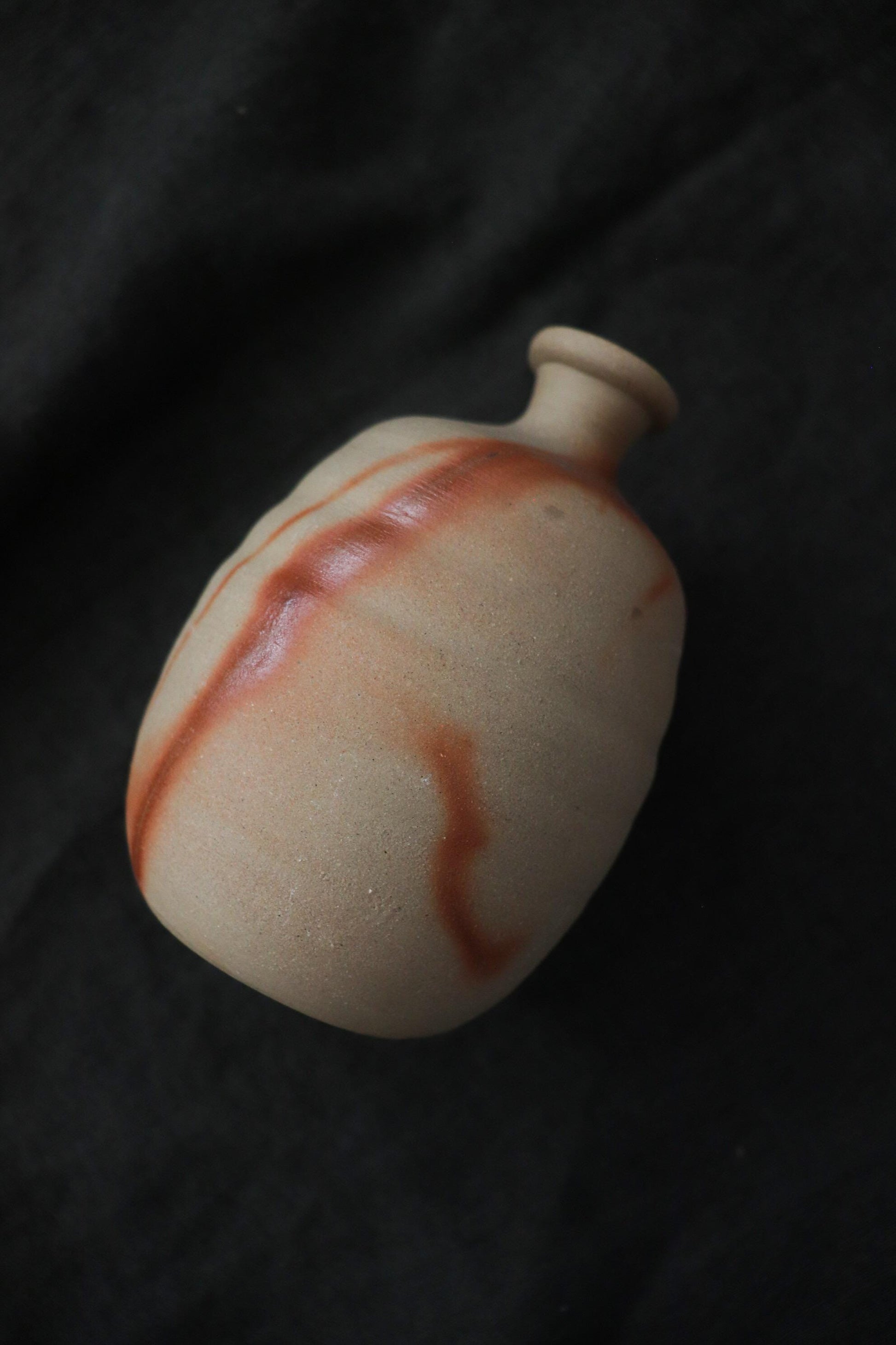 Bizen Ware Tokkuri by Yasuyuki Takeuchi, Japanese Sake Bottle, Handmade Pottery, One of a Kind, Wabi Sabi Ceramic