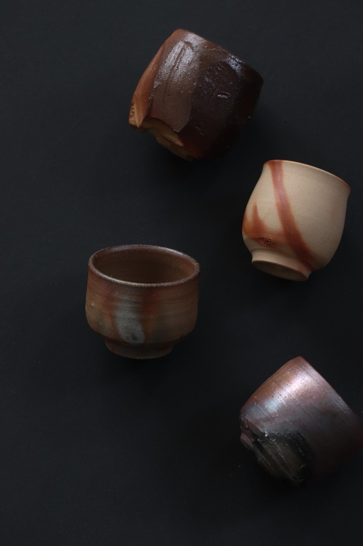 Bizen Ware Sake Cup by Katsumi Yoshioka Handmade Guinomi Japanese Pottery Sculptural Ceramic Ochoko Wabi Sabi One of a Kind