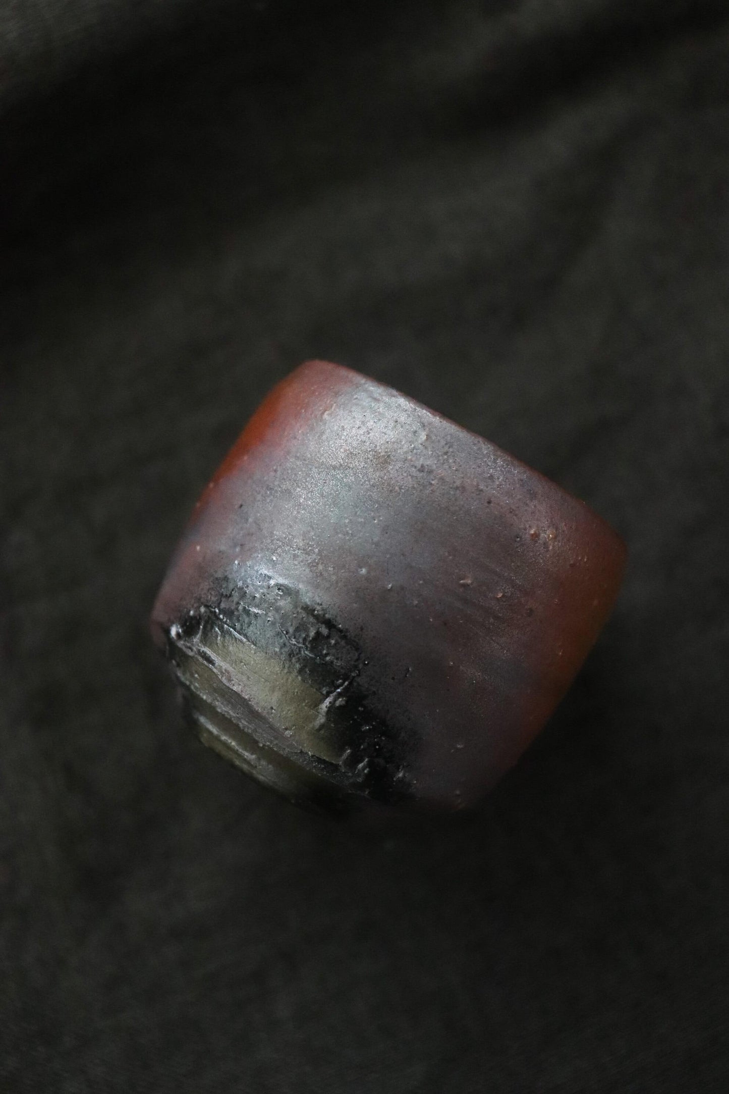 Bizen Ware Sake Cup by Yasuyuki Takeuchi Handmade Guinomi Japanese Pottery Artisan Ceramic Ochoko Wabi Sabi