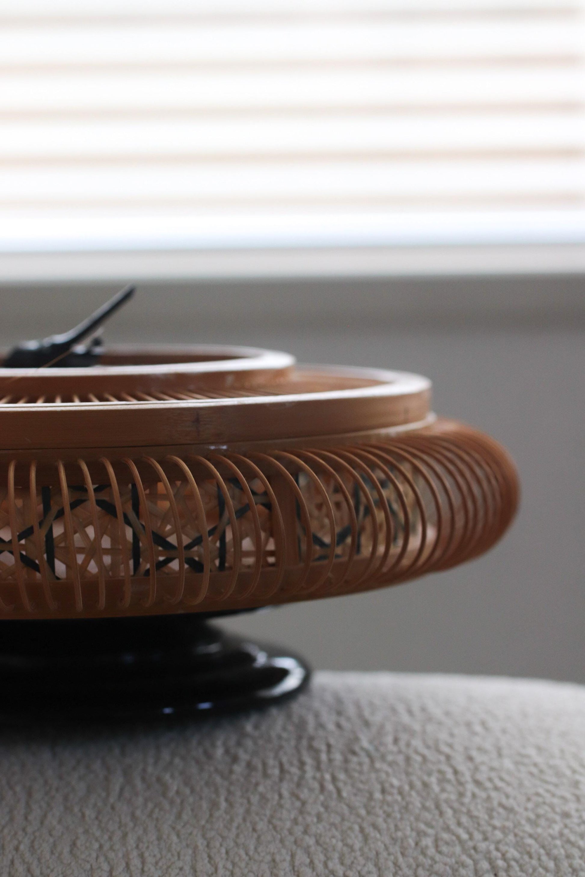 Suruga Bamboo Basket Vintage Japanese Takezaiku Handmade Storage Box Signed Suzuki Kikujirō Wabi Sabi Decor