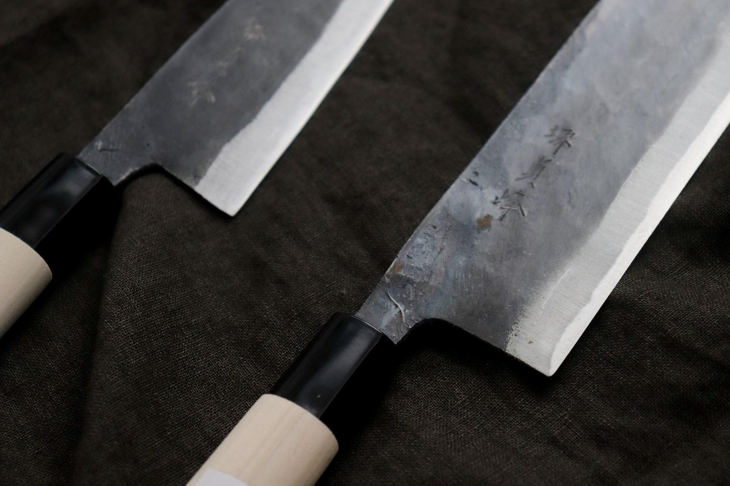Japanese Nakiri Knife 165mm Kurouchi Finish, Vegetable Knife Double Bevel, Traditional Iron Blade Kitchen Knife, Made in Japan