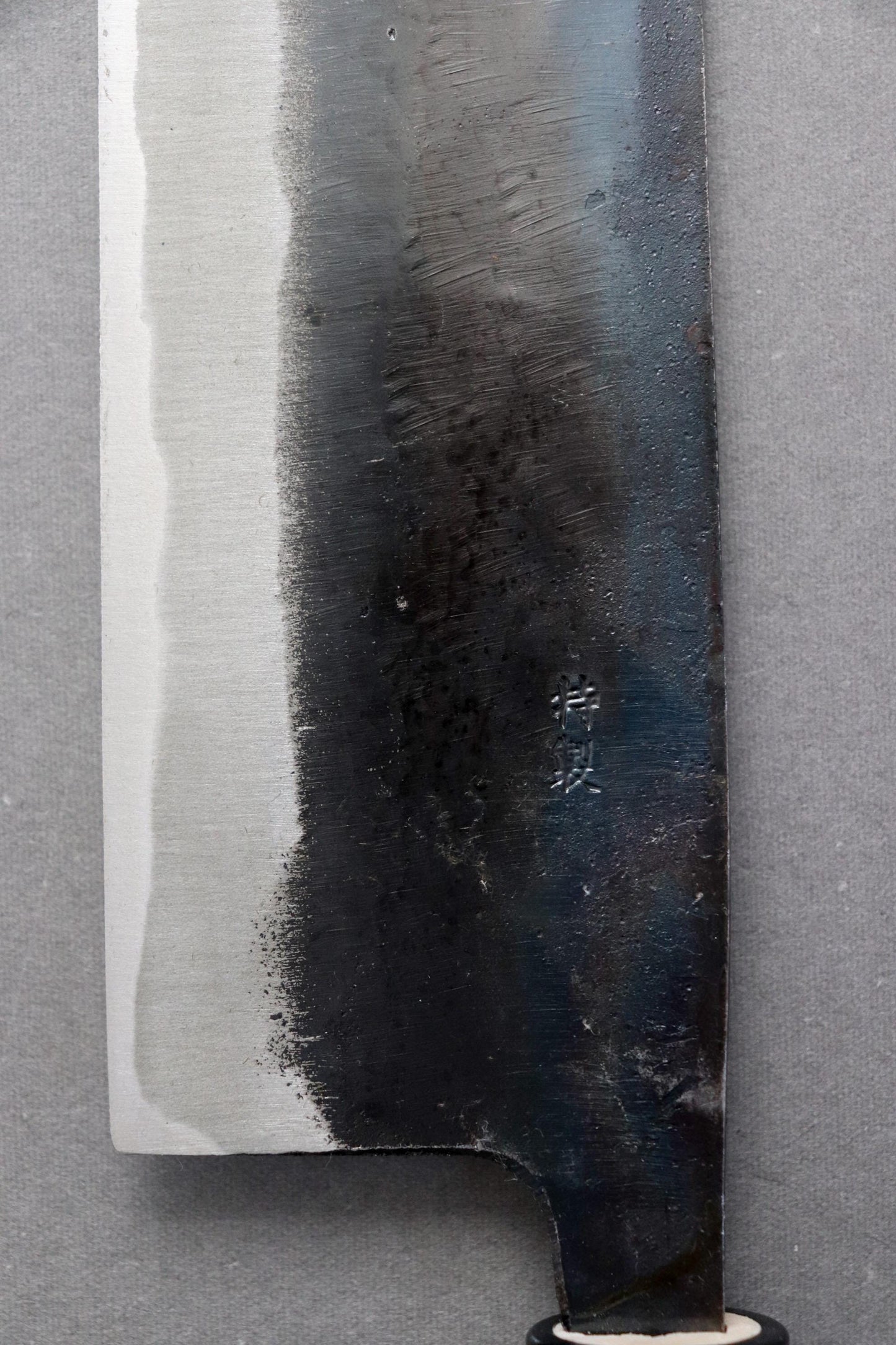 Japanese Nakiri Knife 165mm Kurouchi Finish, Vegetable Knife Double Bevel, Traditional Iron Blade Kitchen Knife, Made in Japan
