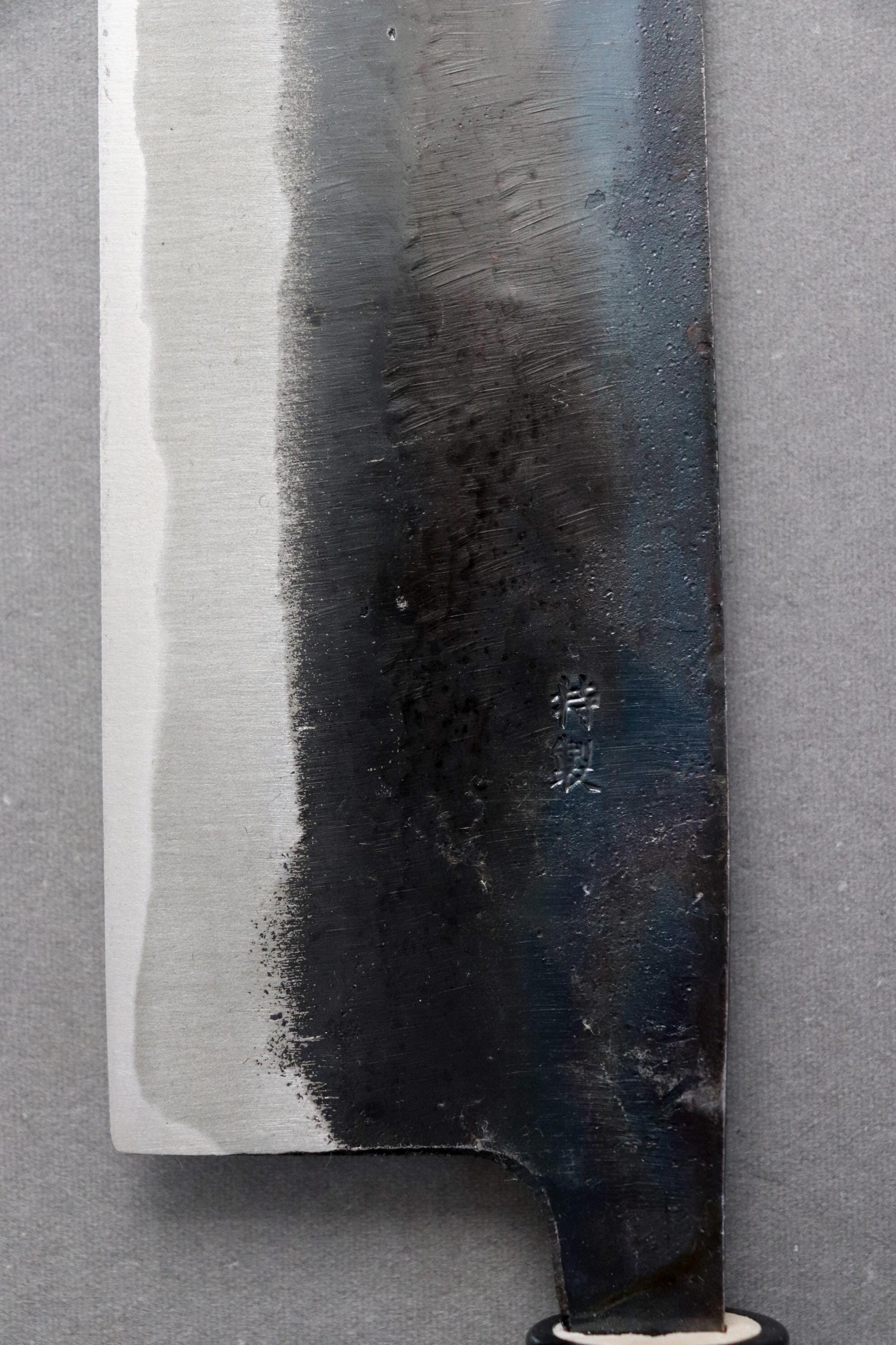 Japanese Nakiri Knife 165mm Kurouchi Finish, Vegetable Knife Double Bevel, Traditional Iron Blade Kitchen Knife, Made in Japan