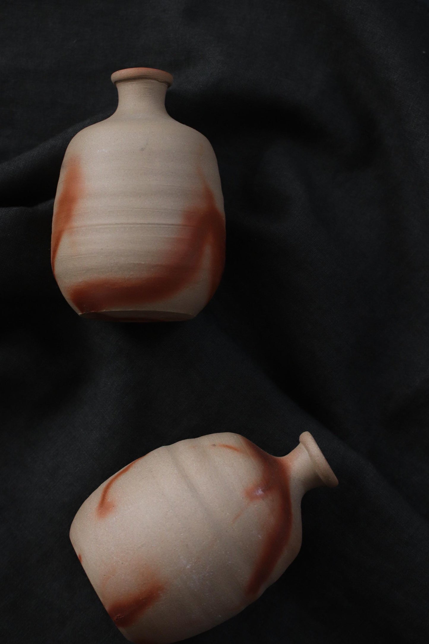 Bizen Ware Tokkuri by Yasuyuki Takeuchi, Japanese Sake Bottle, Handmade Pottery, One of a Kind, Wabi Sabi Ceramic