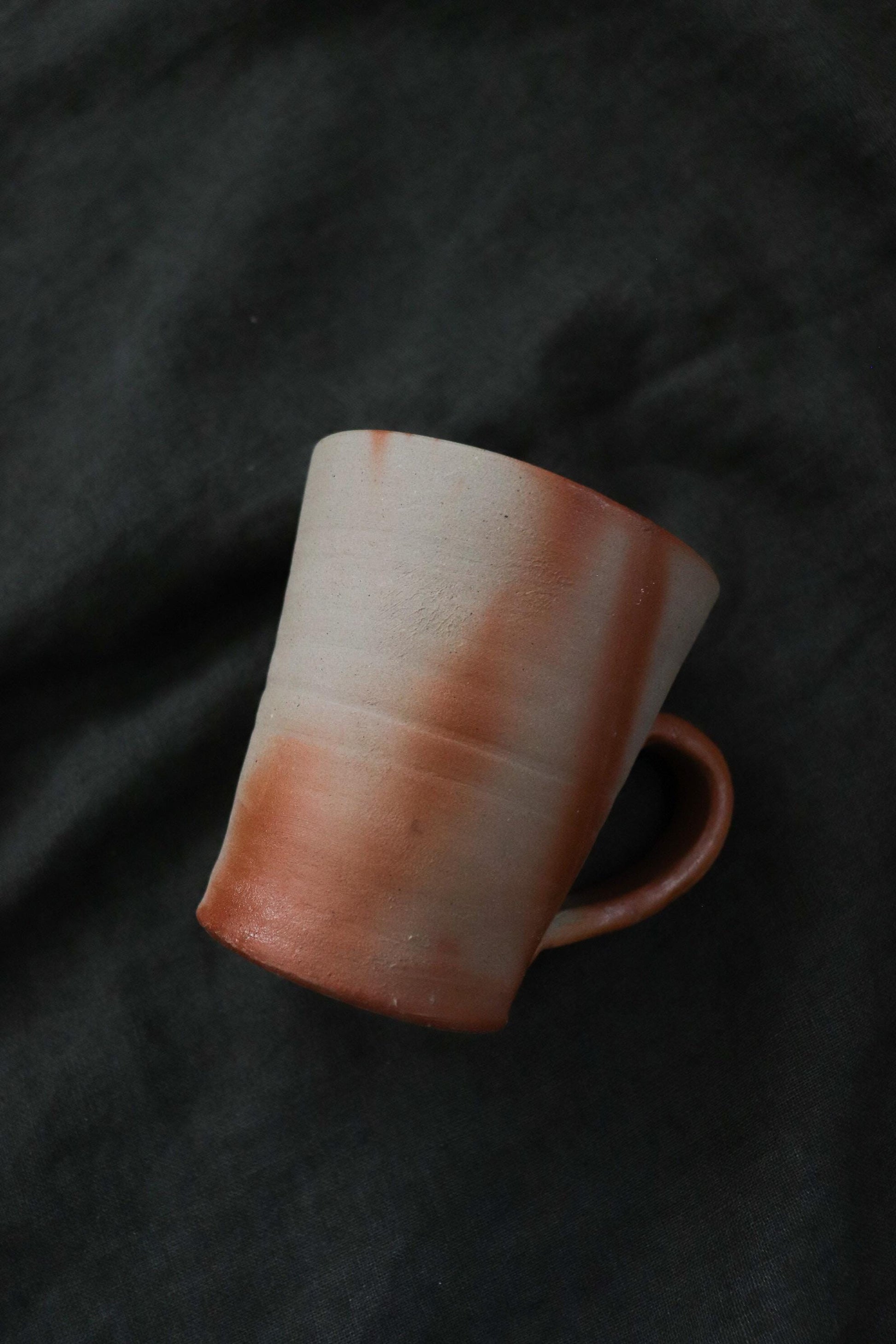 Bizen Ware Mug by Seikan Kataoka, Japanese Handmade Coffee Cup, Wabi Sabi Pottery, Unique Ceramic Mug, One of a Kind