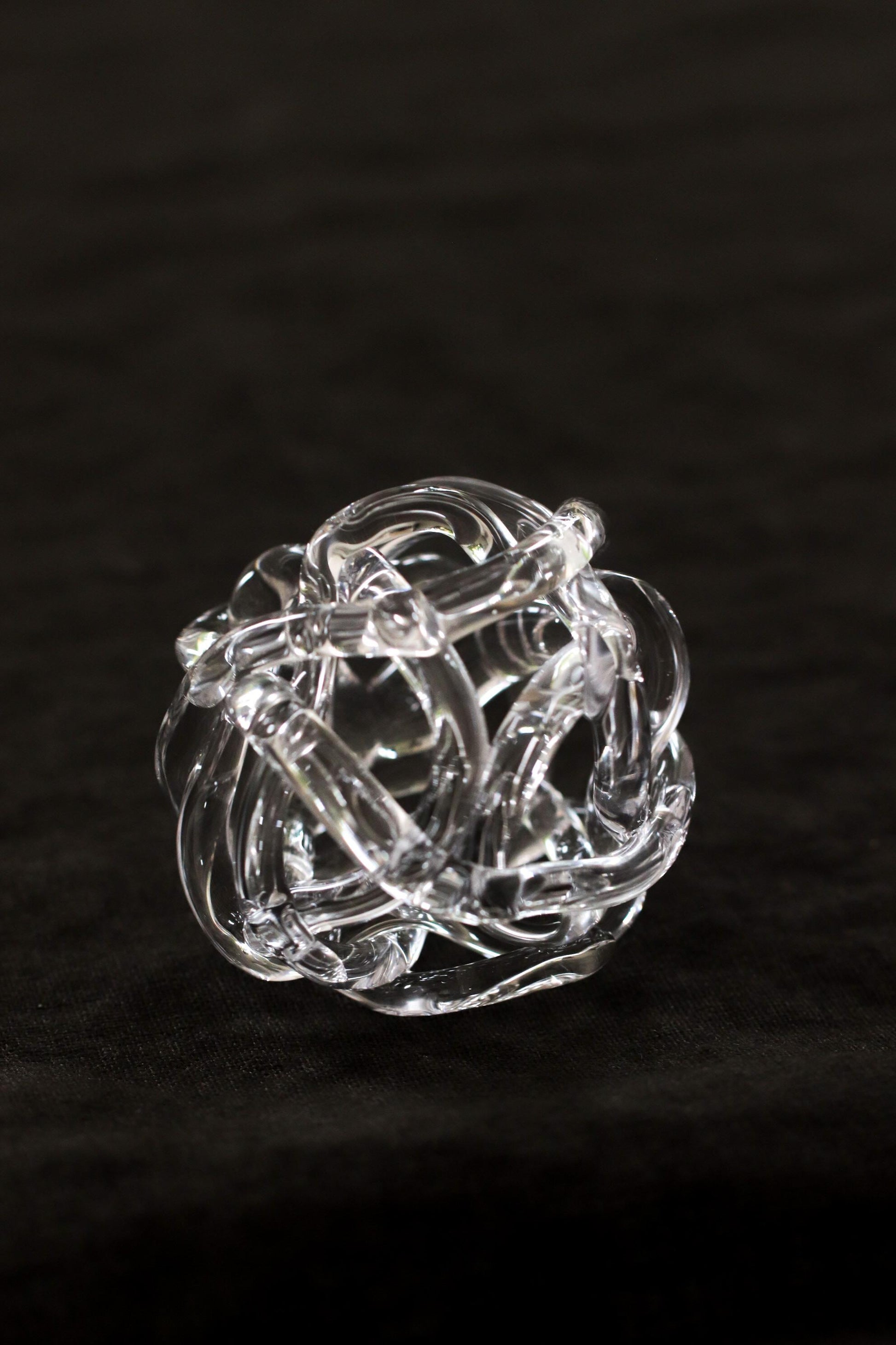 Handmade Glass Flower Holder by Shotaro Migaki / Japanese Bud Vase / Minimal Ikebana Tool / One-of-a-kind Glass (6.5–7cm)