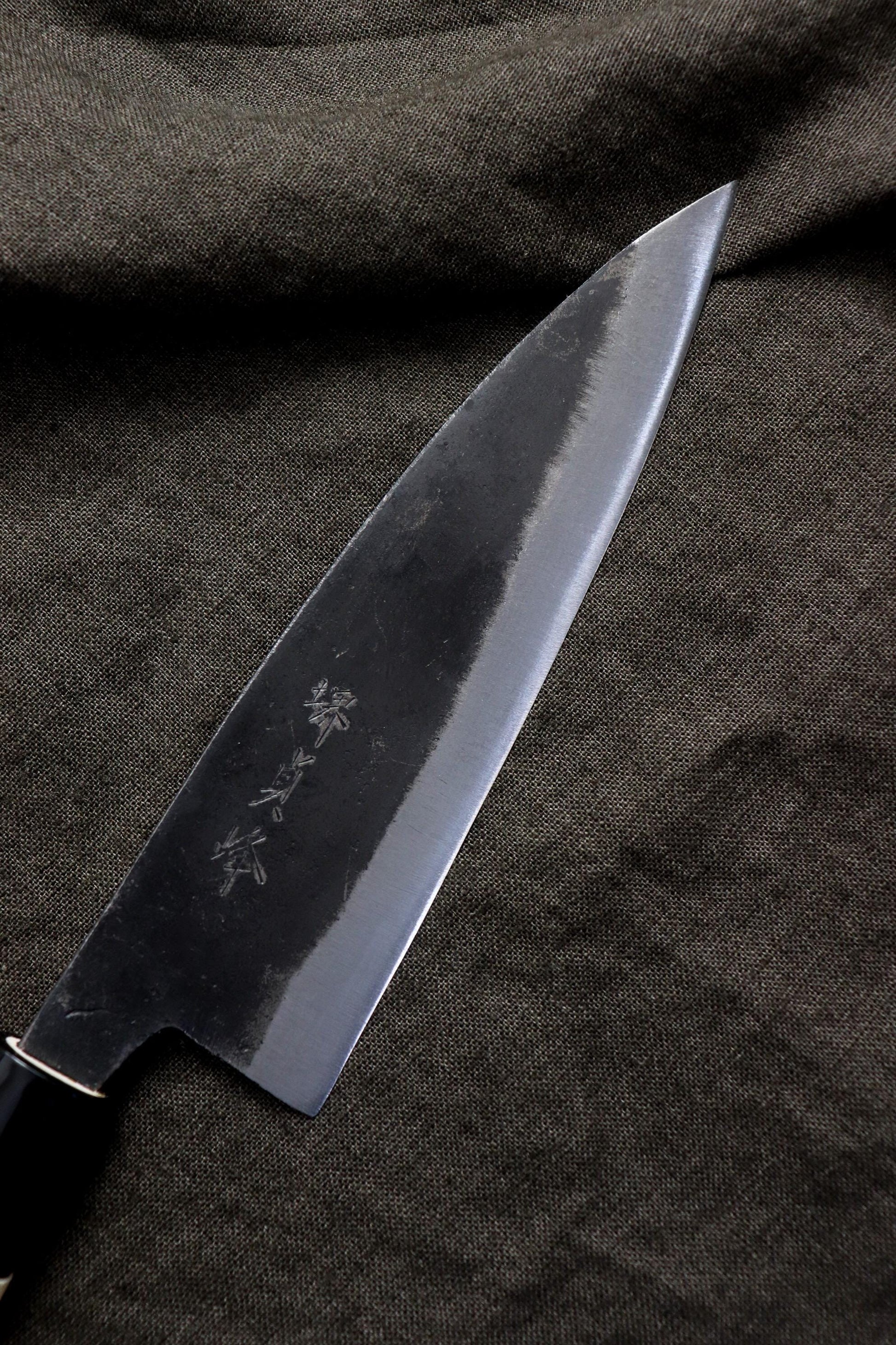 Japanese Kitchen Knife 165mm Kurouchi Finish, Single Bevel Knife, Traditional Iron Blade, Handmade Style Japanese Chef Knife, Made in Japan