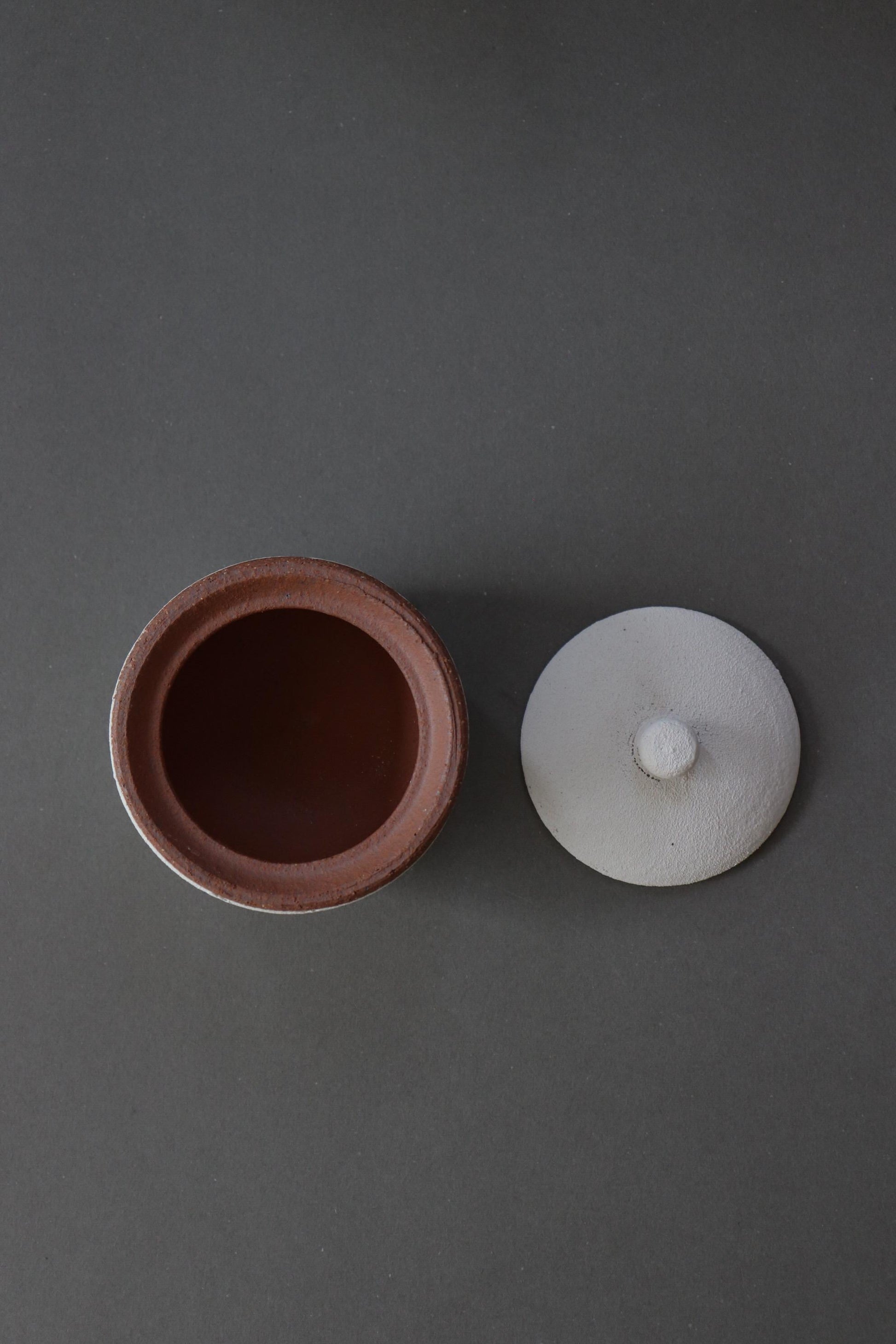 Japanese Shigaraki Salt Jar with Lid – Breathable Ceramic Salt Cellar for Moisture Control – Handmade Pottery Kitchen Storage