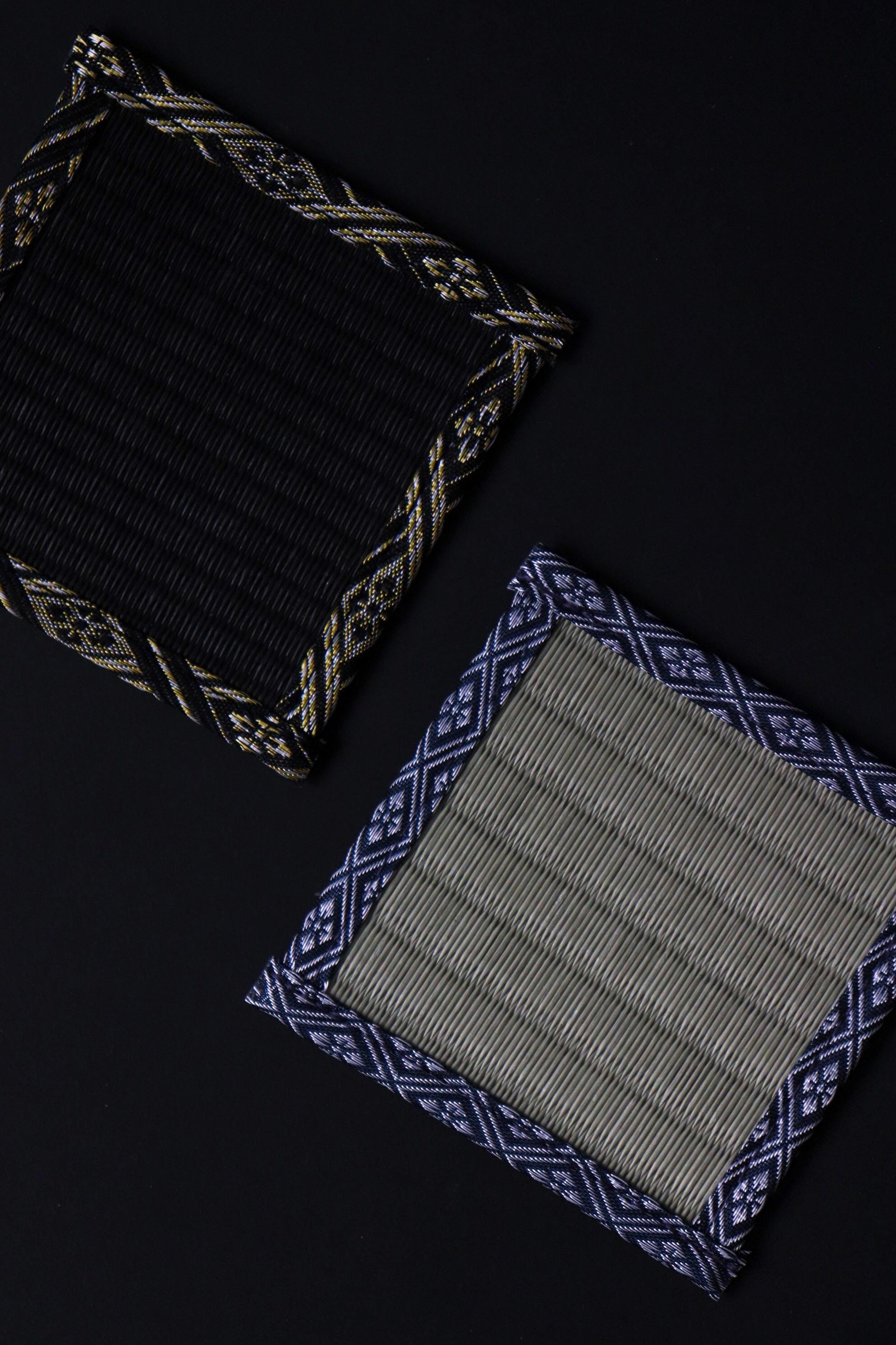 Japanese Tatami Coaster – Modern Washable Tatami Mat Drink Coaster – Minimal Japanese Tea Table Decor